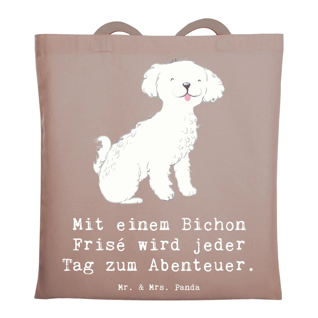 Tragetasche Mit einem Bichon Frisé wird jeder Tag zum Abenteuer. Beuteltasche, Beutel, Einkaufstasche, Jutebeutel, Stoffbeutel, Tasche, Shopper, Umhängetasche, Strandtasche, Schultertasche, Stofftasche, Tragetasche, Badetasche, Jutetasche, Einkaufstüte, Laptoptasche, Hund, Hunderasse, Rassehund, Hundebesitzer, Geschenk, Tierfreund, Schenken, Welpe