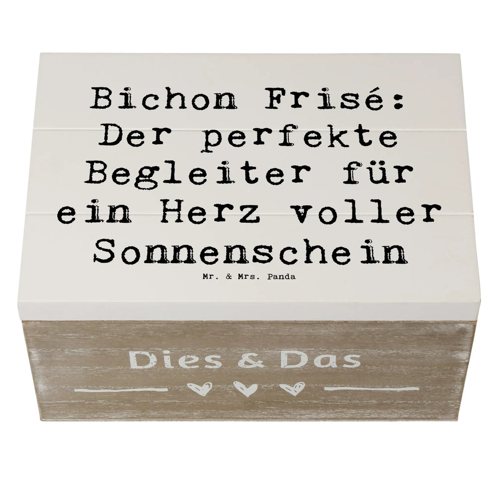 Holzkiste Spruch Bichon Frisé Freude Holzkiste, Kiste, Schatzkiste, Truhe, Schatulle, XXL, Erinnerungsbox, Erinnerungskiste, Dekokiste, Aufbewahrungsbox, Geschenkbox, Geschenkdose, Hund, Hunderasse, Rassehund, Hundebesitzer, Geschenk, Tierfreund, Schenken, Welpe