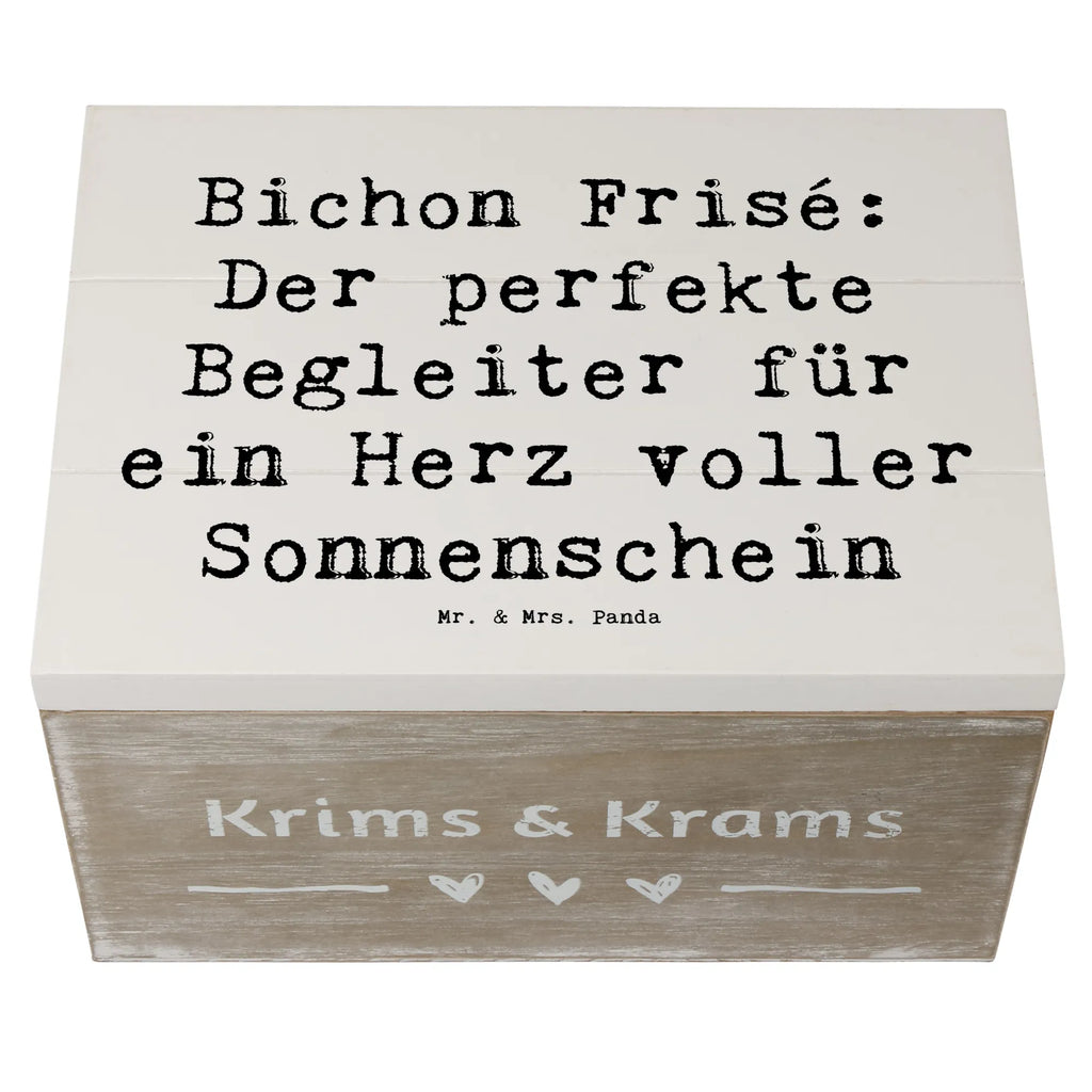 Holzkiste Spruch Bichon Frisé Freude Holzkiste, Kiste, Schatzkiste, Truhe, Schatulle, XXL, Erinnerungsbox, Erinnerungskiste, Dekokiste, Aufbewahrungsbox, Geschenkbox, Geschenkdose, Hund, Hunderasse, Rassehund, Hundebesitzer, Geschenk, Tierfreund, Schenken, Welpe