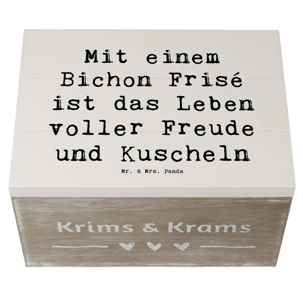 Holzkiste Spruch Bichon Frisé Freude Holzkiste, Kiste, Schatzkiste, Truhe, Schatulle, XXL, Erinnerungsbox, Erinnerungskiste, Dekokiste, Aufbewahrungsbox, Geschenkbox, Geschenkdose, Hund, Hunderasse, Rassehund, Hundebesitzer, Geschenk, Tierfreund, Schenken, Welpe