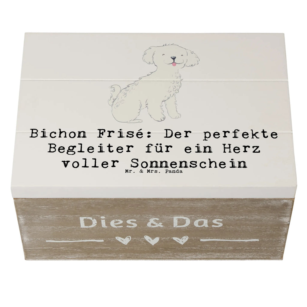 Holzkiste Bichon Frisé Freude Holzkiste, Kiste, Schatzkiste, Truhe, Schatulle, XXL, Erinnerungsbox, Erinnerungskiste, Dekokiste, Aufbewahrungsbox, Geschenkbox, Geschenkdose, Hund, Hunderasse, Rassehund, Hundebesitzer, Geschenk, Tierfreund, Schenken, Welpe