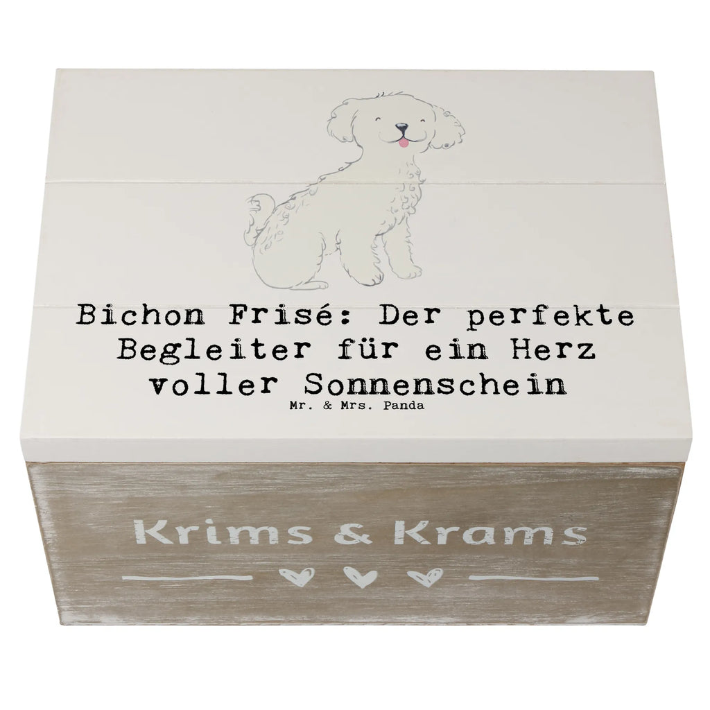 Holzkiste Bichon Frisé Freude Holzkiste, Kiste, Schatzkiste, Truhe, Schatulle, XXL, Erinnerungsbox, Erinnerungskiste, Dekokiste, Aufbewahrungsbox, Geschenkbox, Geschenkdose, Hund, Hunderasse, Rassehund, Hundebesitzer, Geschenk, Tierfreund, Schenken, Welpe