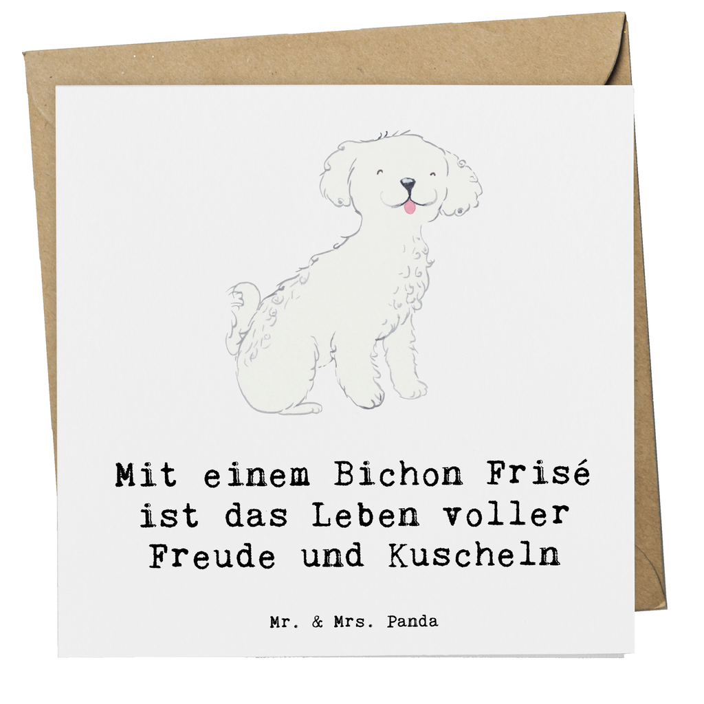 Deluxe Karte Bichon Frisé Freude Karte, Grußkarte, Klappkarte, Einladungskarte, Glückwunschkarte, Hochzeitskarte, Geburtstagskarte, Hochwertige Grußkarte, Hochwertige Klappkarte, Hund, Hunderasse, Rassehund, Hundebesitzer, Geschenk, Tierfreund, Schenken, Welpe