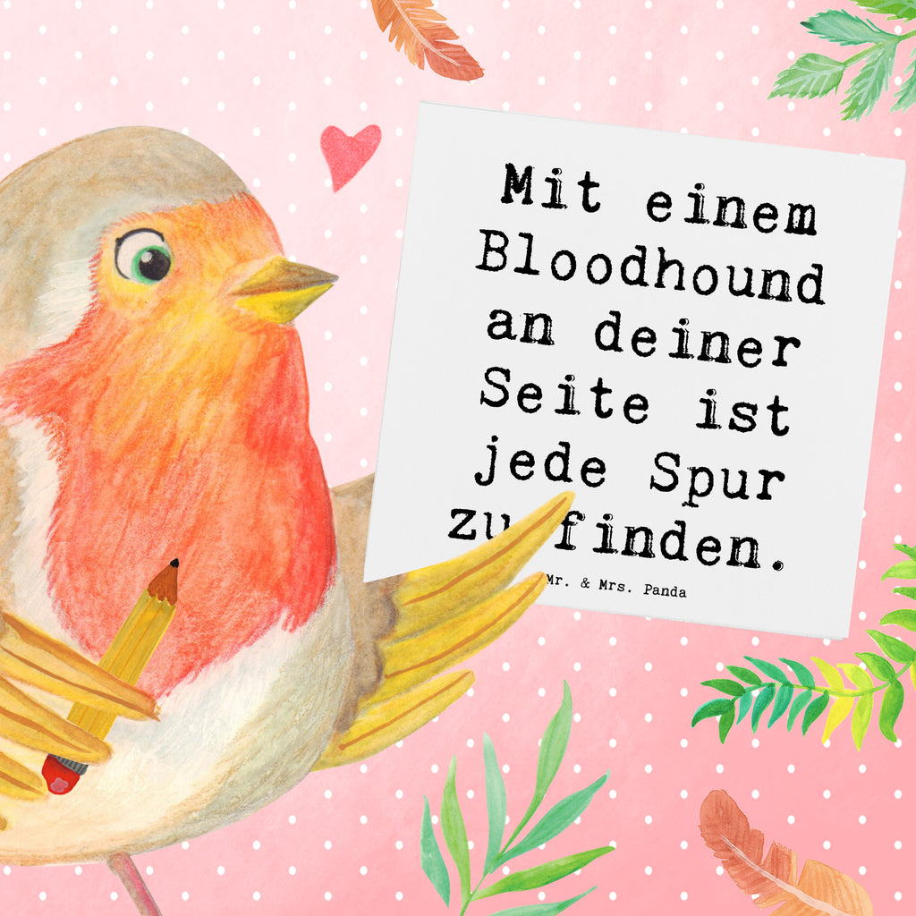 Deluxe Karte Spruch Bloodhound Spur Karte, Grußkarte, Klappkarte, Einladungskarte, Glückwunschkarte, Hochzeitskarte, Geburtstagskarte, Hochwertige Grußkarte, Hochwertige Klappkarte, Hund, Hunderasse, Rassehund, Hundebesitzer, Geschenk, Tierfreund, Schenken, Welpe