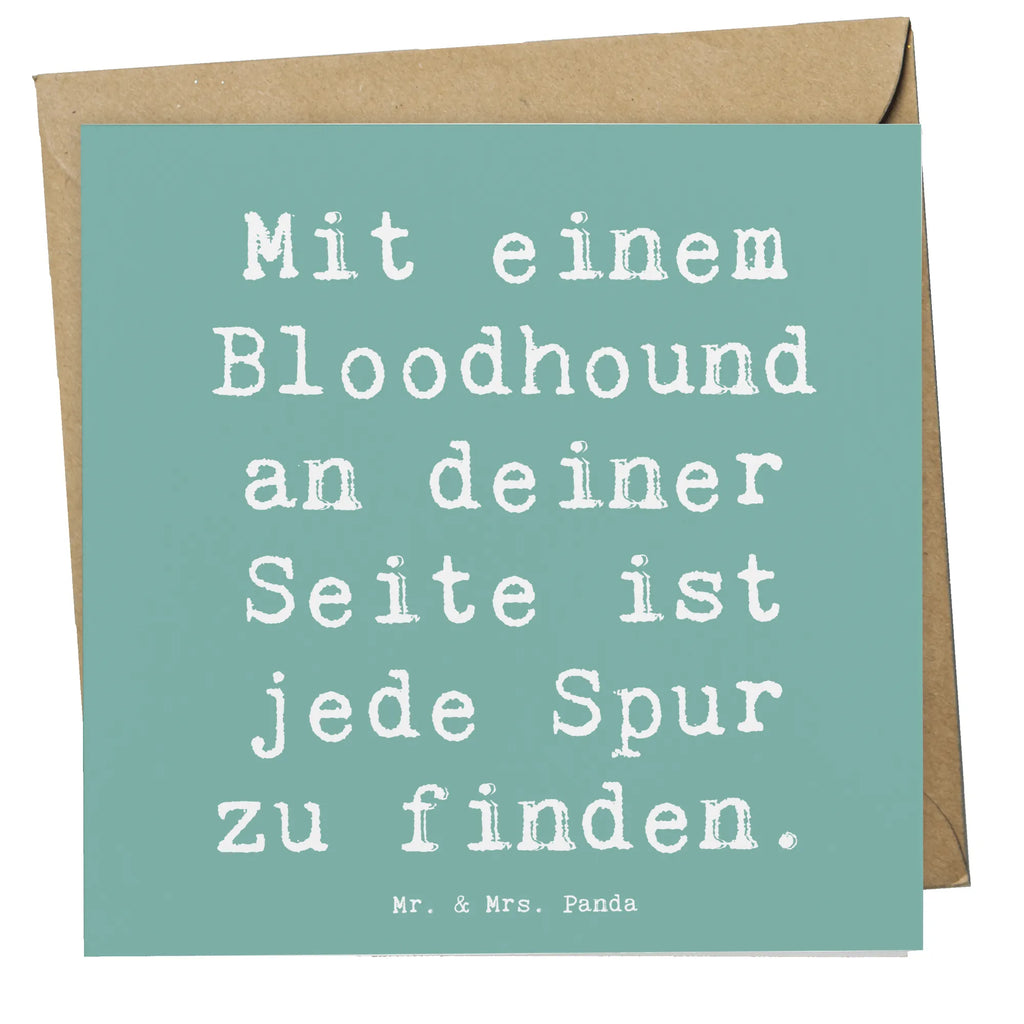 Deluxe Karte Spruch Bloodhound Spur Karte, Grußkarte, Klappkarte, Einladungskarte, Glückwunschkarte, Hochzeitskarte, Geburtstagskarte, Hochwertige Grußkarte, Hochwertige Klappkarte, Hund, Hunderasse, Rassehund, Hundebesitzer, Geschenk, Tierfreund, Schenken, Welpe