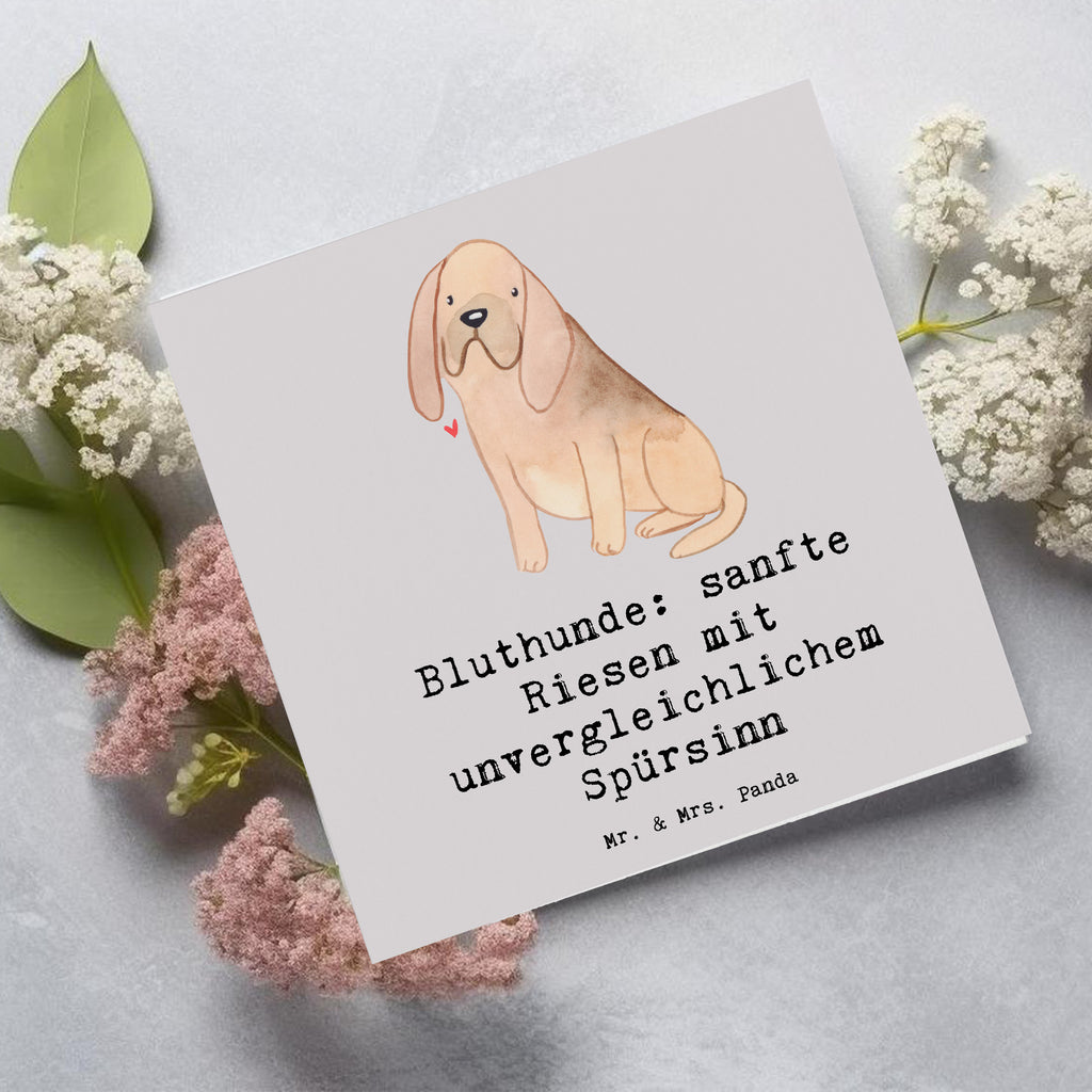 Deluxe Karte Bluthunde Karte, Grußkarte, Klappkarte, Einladungskarte, Glückwunschkarte, Hochzeitskarte, Geburtstagskarte, Hochwertige Grußkarte, Hochwertige Klappkarte, Hund, Hunderasse, Rassehund, Hundebesitzer, Geschenk, Tierfreund, Schenken, Welpe