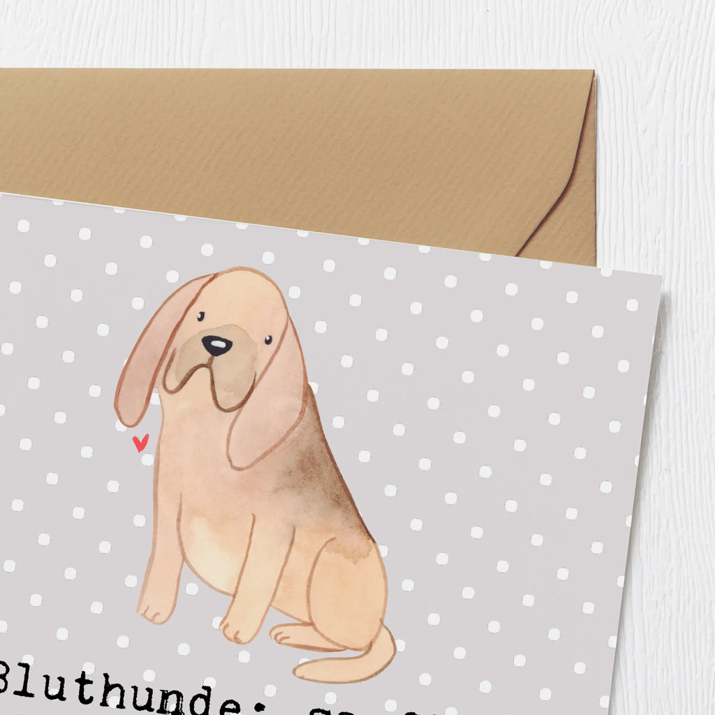 Deluxe Karte Bluthunde Karte, Grußkarte, Klappkarte, Einladungskarte, Glückwunschkarte, Hochzeitskarte, Geburtstagskarte, Hochwertige Grußkarte, Hochwertige Klappkarte, Hund, Hunderasse, Rassehund, Hundebesitzer, Geschenk, Tierfreund, Schenken, Welpe