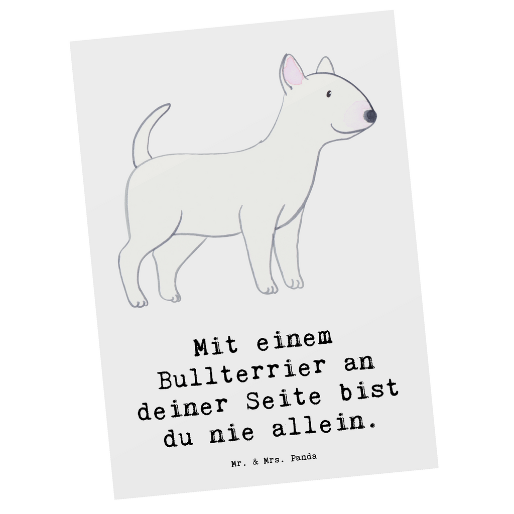 Postkarte Bullterrier Begleiter Postkarte, Karte, Geschenkkarte, Grußkarte, Einladung, Ansichtskarte, Geburtstagskarte, Einladungskarte, Dankeskarte, Ansichtskarten, Einladung Geburtstag, Einladungskarten Geburtstag, Hund, Hunderasse, Rassehund, Hundebesitzer, Geschenk, Tierfreund, Schenken, Welpe