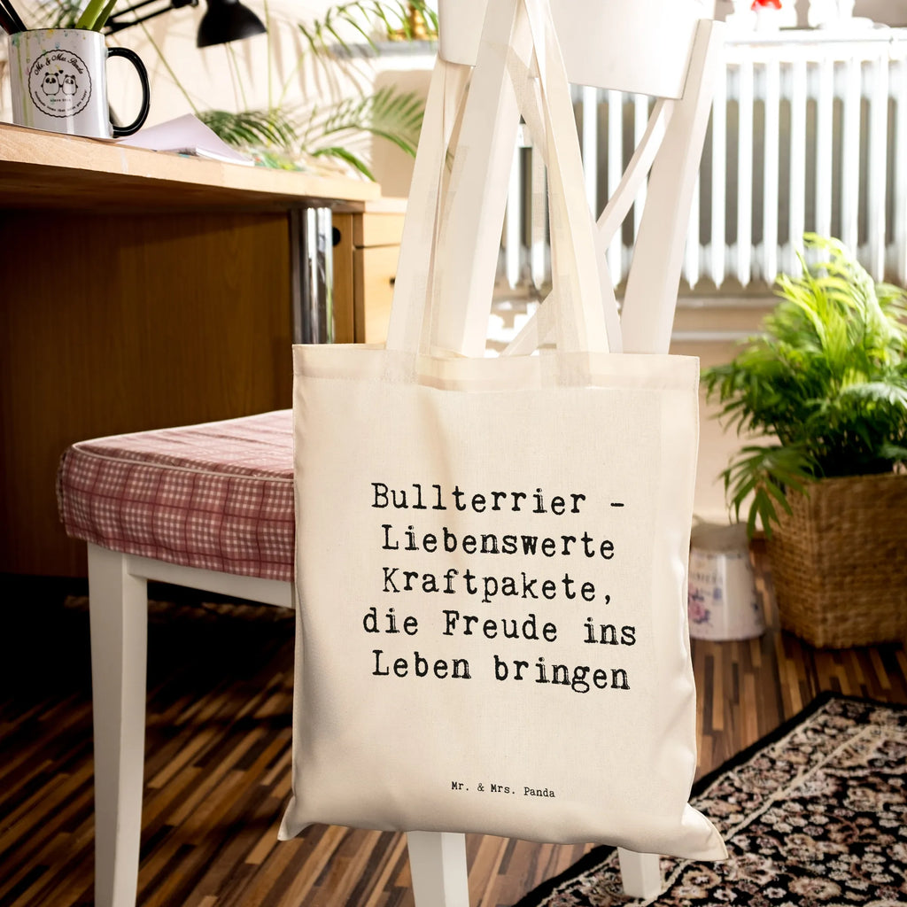 Tragetasche Spruch Bullterrier Kraftpaket