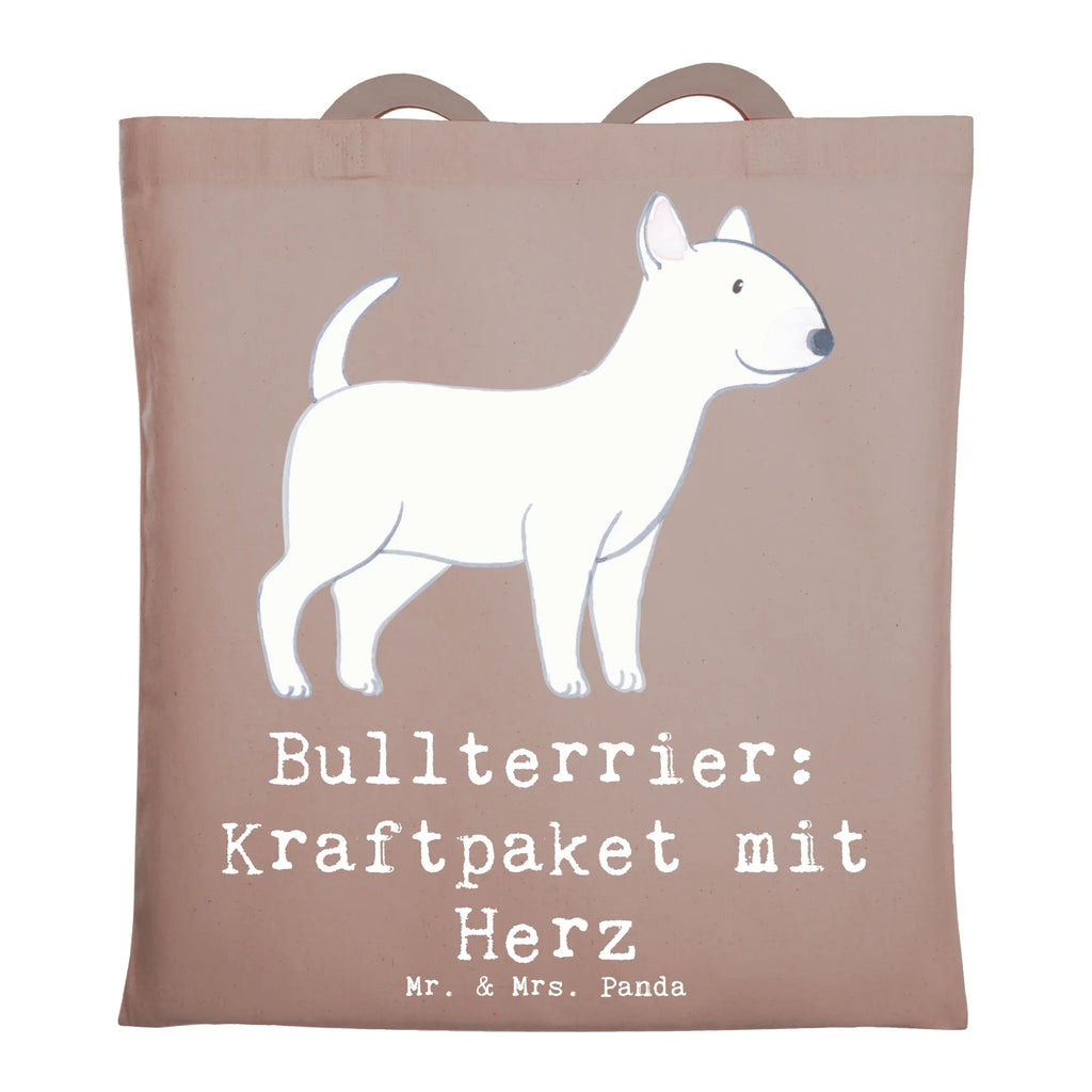 Tragetasche Bullterrier Kraftpaket Beuteltasche, Beutel, Einkaufstasche, Jutebeutel, Stoffbeutel, Tasche, Shopper, Umhängetasche, Strandtasche, Schultertasche, Stofftasche, Tragetasche, Badetasche, Jutetasche, Einkaufstüte, Laptoptasche, Hund, Hunderasse, Rassehund, Hundebesitzer, Geschenk, Tierfreund, Schenken, Welpe