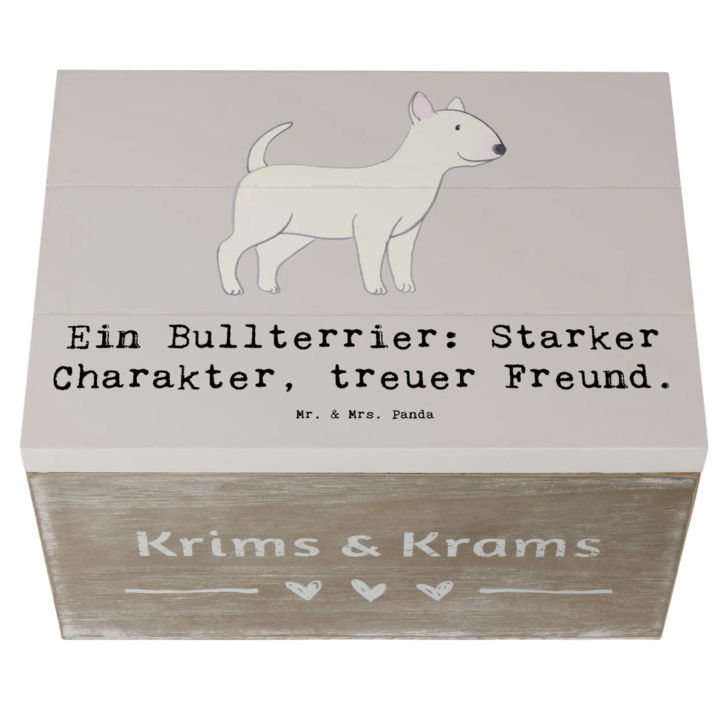 Holzkiste Bullterrier Freund Holzkiste, Kiste, Schatzkiste, Truhe, Schatulle, XXL, Erinnerungsbox, Erinnerungskiste, Dekokiste, Aufbewahrungsbox, Geschenkbox, Geschenkdose, Hund, Hunderasse, Rassehund, Hundebesitzer, Geschenk, Tierfreund, Schenken, Welpe