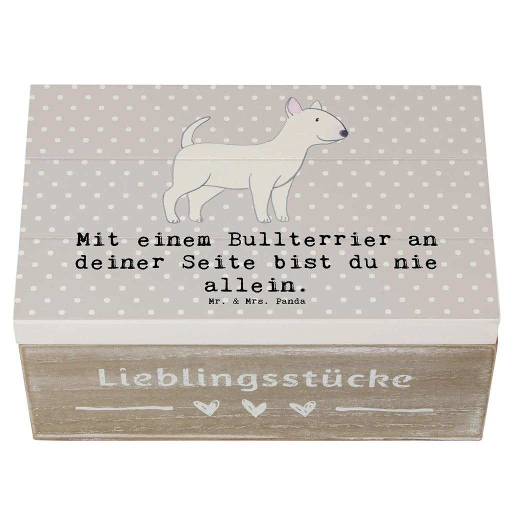 Holzkiste Bullterrier Begleiter Holzkiste, Kiste, Schatzkiste, Truhe, Schatulle, XXL, Erinnerungsbox, Erinnerungskiste, Dekokiste, Aufbewahrungsbox, Geschenkbox, Geschenkdose, Hund, Hunderasse, Rassehund, Hundebesitzer, Geschenk, Tierfreund, Schenken, Welpe