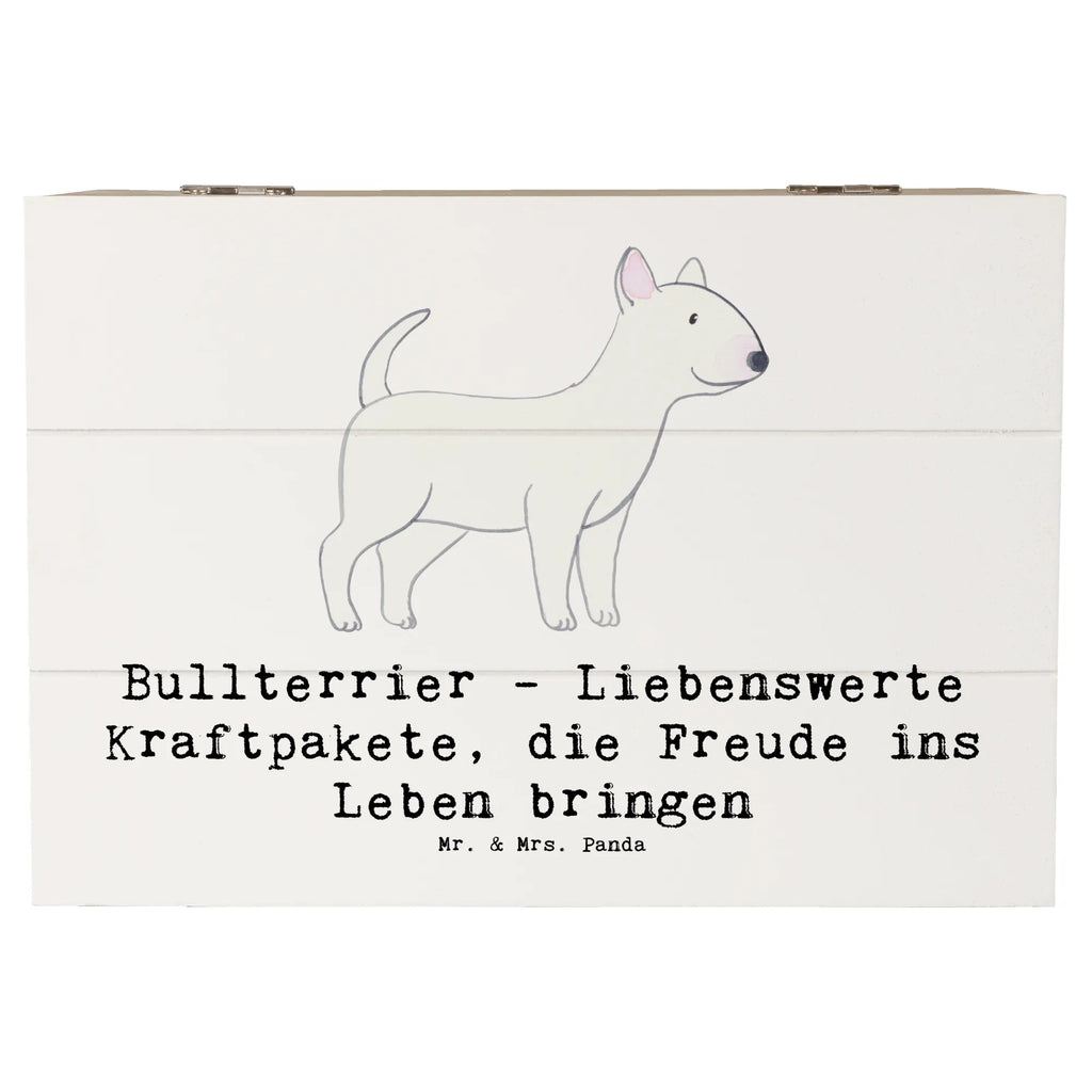 Holzkiste Bullterrier Kraftpaket Holzkiste, Kiste, Schatzkiste, Truhe, Schatulle, XXL, Erinnerungsbox, Erinnerungskiste, Dekokiste, Aufbewahrungsbox, Geschenkbox, Geschenkdose, Hund, Hunderasse, Rassehund, Hundebesitzer, Geschenk, Tierfreund, Schenken, Welpe