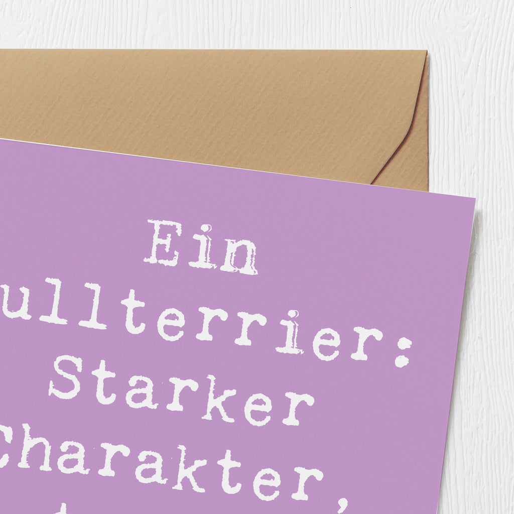 Deluxe Karte Spruch Bullterrier Freund Karte, Grußkarte, Klappkarte, Einladungskarte, Glückwunschkarte, Hochzeitskarte, Geburtstagskarte, Hochwertige Grußkarte, Hochwertige Klappkarte, Hund, Hunderasse, Rassehund, Hundebesitzer, Geschenk, Tierfreund, Schenken, Welpe