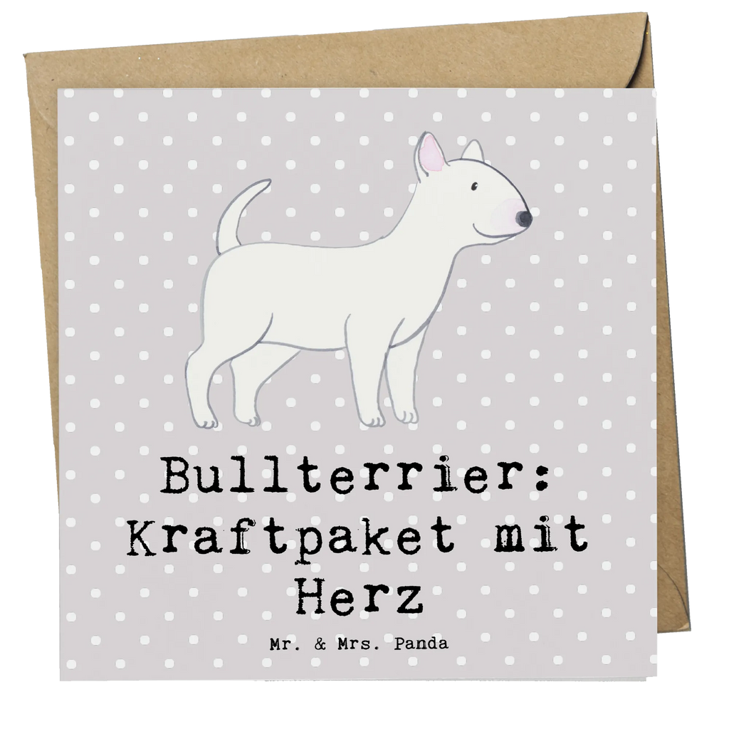 Deluxe Karte Bullterrier Kraftpaket Karte, Grußkarte, Klappkarte, Einladungskarte, Glückwunschkarte, Hochzeitskarte, Geburtstagskarte, Hochwertige Grußkarte, Hochwertige Klappkarte, Hund, Hunderasse, Rassehund, Hundebesitzer, Geschenk, Tierfreund, Schenken, Welpe