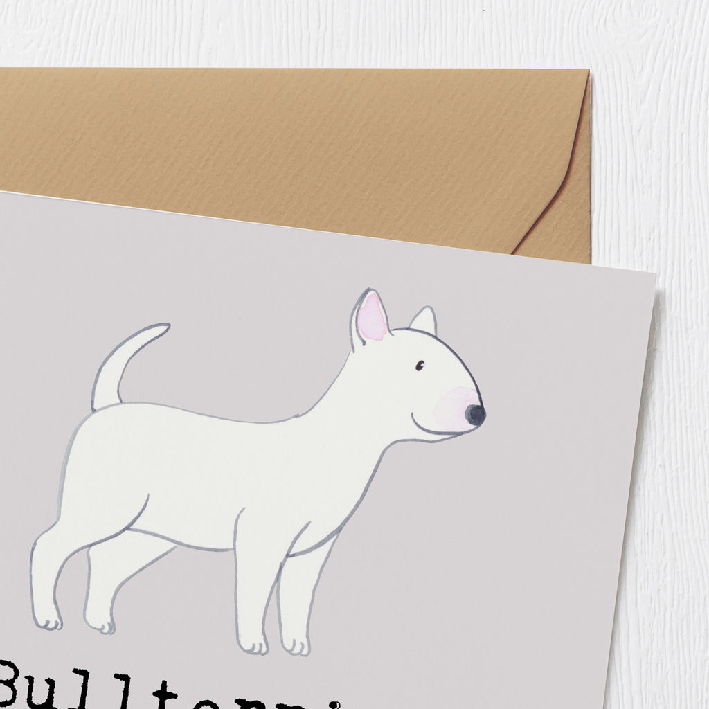 Deluxe Karte Bullterrier Kraftpaket Karte, Grußkarte, Klappkarte, Einladungskarte, Glückwunschkarte, Hochzeitskarte, Geburtstagskarte, Hochwertige Grußkarte, Hochwertige Klappkarte, Hund, Hunderasse, Rassehund, Hundebesitzer, Geschenk, Tierfreund, Schenken, Welpe