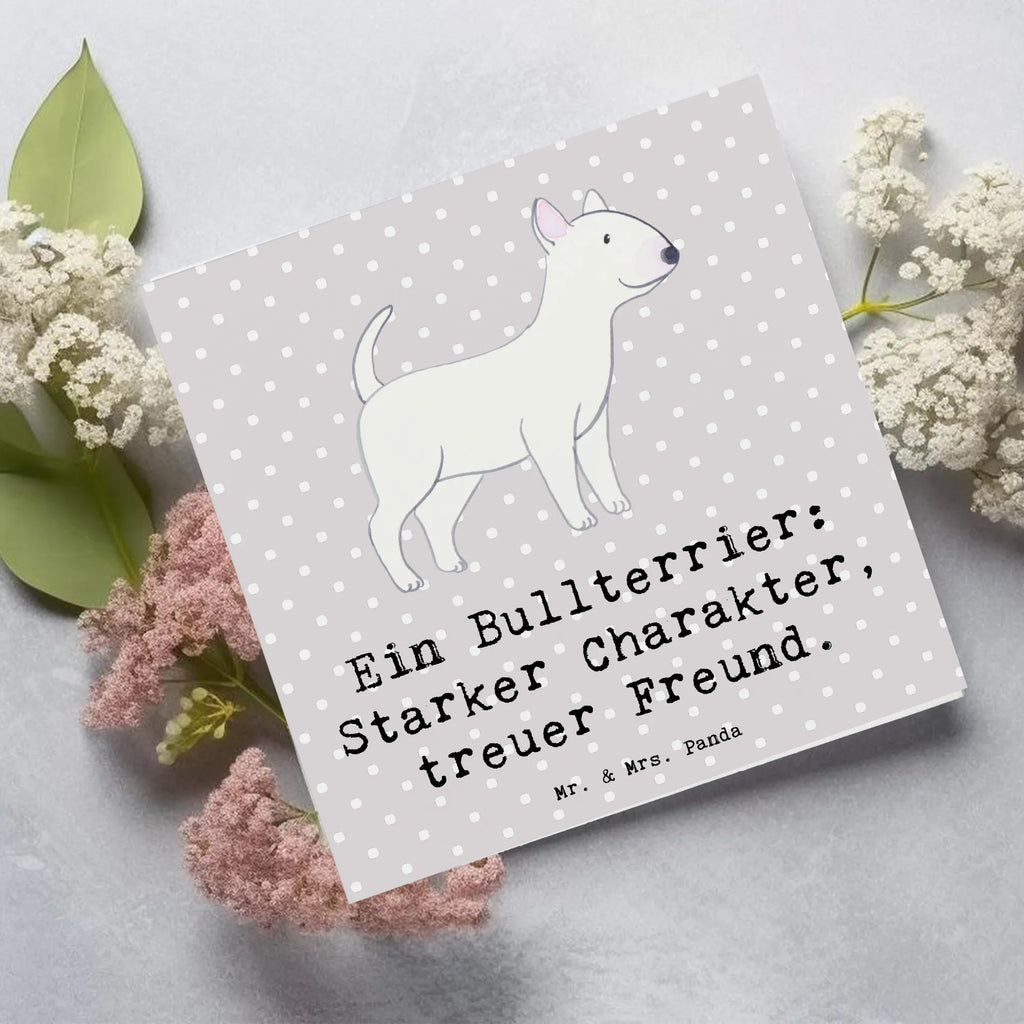 Deluxe Karte Bullterrier Freund Karte, Grußkarte, Klappkarte, Einladungskarte, Glückwunschkarte, Hochzeitskarte, Geburtstagskarte, Hochwertige Grußkarte, Hochwertige Klappkarte, Hund, Hunderasse, Rassehund, Hundebesitzer, Geschenk, Tierfreund, Schenken, Welpe