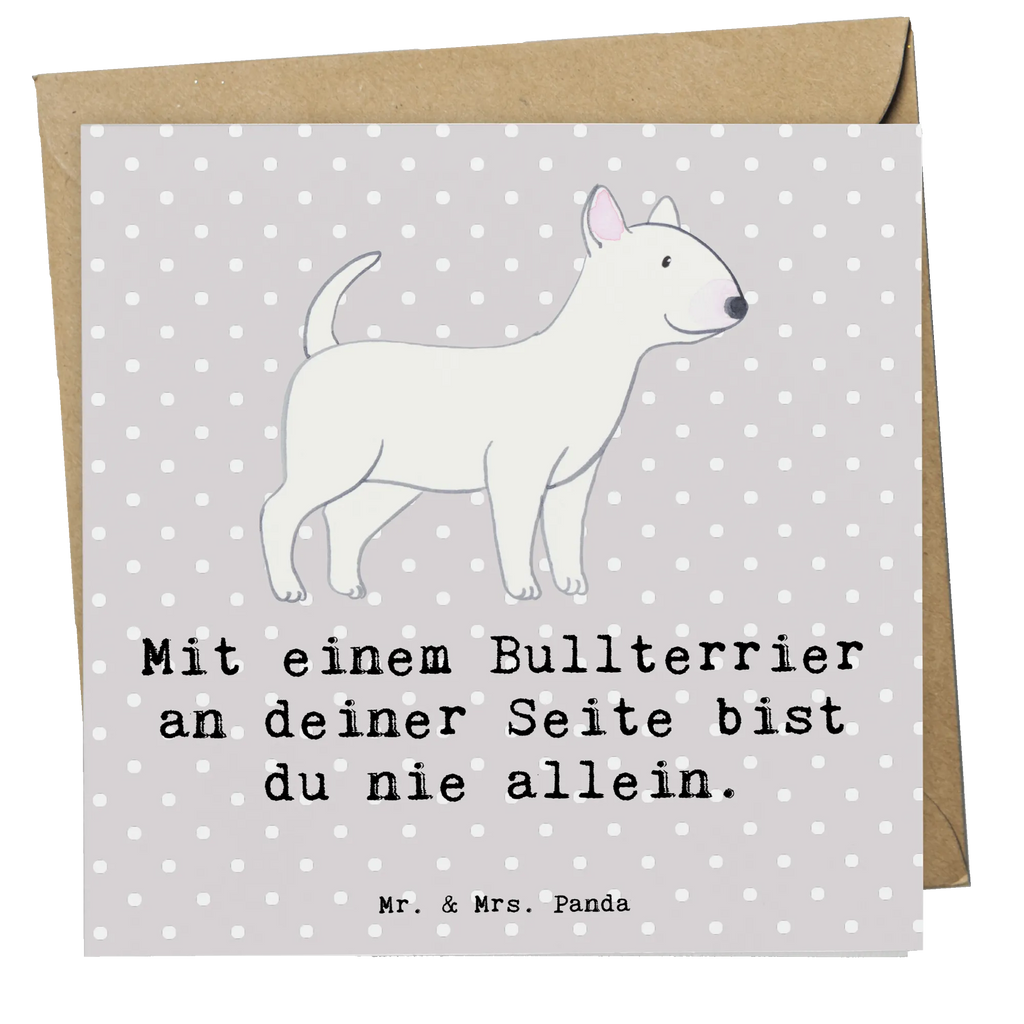 Deluxe Karte Bullterrier Begleiter Karte, Grußkarte, Klappkarte, Einladungskarte, Glückwunschkarte, Hochzeitskarte, Geburtstagskarte, Hochwertige Grußkarte, Hochwertige Klappkarte, Hund, Hunderasse, Rassehund, Hundebesitzer, Geschenk, Tierfreund, Schenken, Welpe