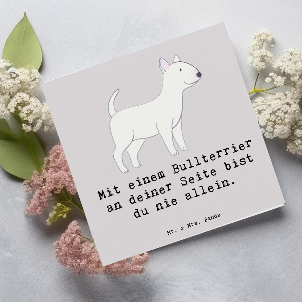 Deluxe Karte Bullterrier Begleiter Karte, Grußkarte, Klappkarte, Einladungskarte, Glückwunschkarte, Hochzeitskarte, Geburtstagskarte, Hochwertige Grußkarte, Hochwertige Klappkarte, Hund, Hunderasse, Rassehund, Hundebesitzer, Geschenk, Tierfreund, Schenken, Welpe