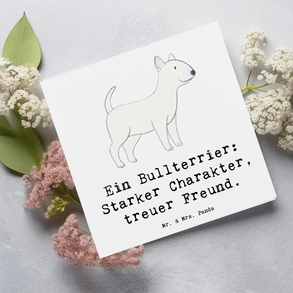 Deluxe Karte Bullterrier Freund Karte, Grußkarte, Klappkarte, Einladungskarte, Glückwunschkarte, Hochzeitskarte, Geburtstagskarte, Hochwertige Grußkarte, Hochwertige Klappkarte, Hund, Hunderasse, Rassehund, Hundebesitzer, Geschenk, Tierfreund, Schenken, Welpe