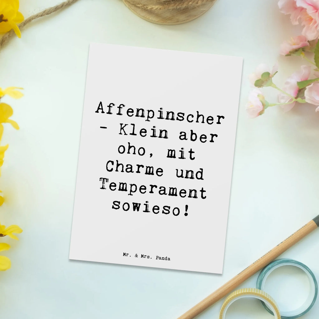 Postkarte Spruch Affenpinscher Charme Postkarte, Karte, Geschenkkarte, Grußkarte, Einladung, Ansichtskarte, Geburtstagskarte, Einladungskarte, Dankeskarte, Ansichtskarten, Einladung Geburtstag, Einladungskarten Geburtstag, Hund, Hunderasse, Rassehund, Hundebesitzer, Geschenk, Tierfreund, Schenken, Welpe