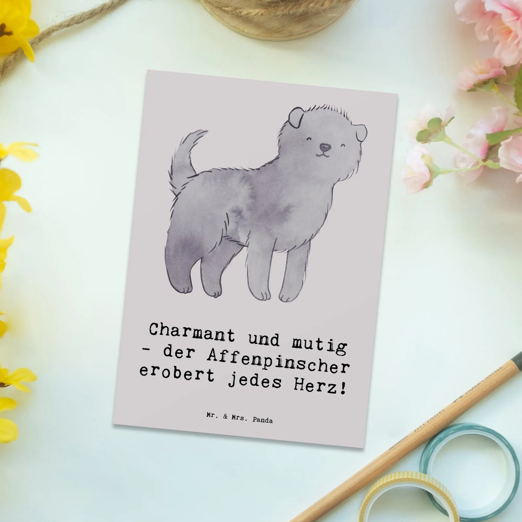 Postkarte Affenpinscher Charmeur Postkarte, Karte, Geschenkkarte, Grußkarte, Einladung, Ansichtskarte, Geburtstagskarte, Einladungskarte, Dankeskarte, Ansichtskarten, Einladung Geburtstag, Einladungskarten Geburtstag, Hund, Hunderasse, Rassehund, Hundebesitzer, Geschenk, Tierfreund, Schenken, Welpe