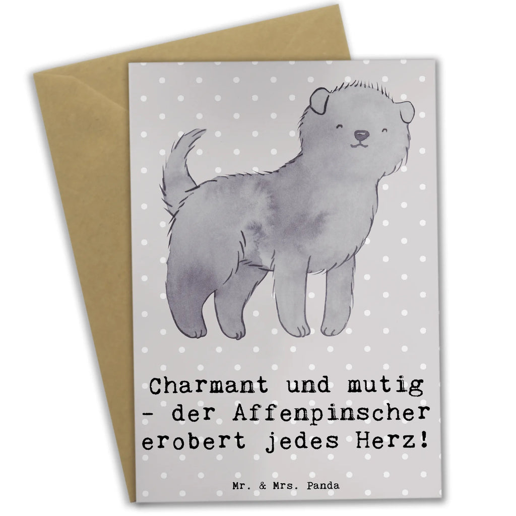 Grußkarte Affenpinscher Charmeur Grußkarte, Klappkarte, Einladungskarte, Glückwunschkarte, Hochzeitskarte, Geburtstagskarte, Karte, Ansichtskarten, Hund, Hunderasse, Rassehund, Hundebesitzer, Geschenk, Tierfreund, Schenken, Welpe