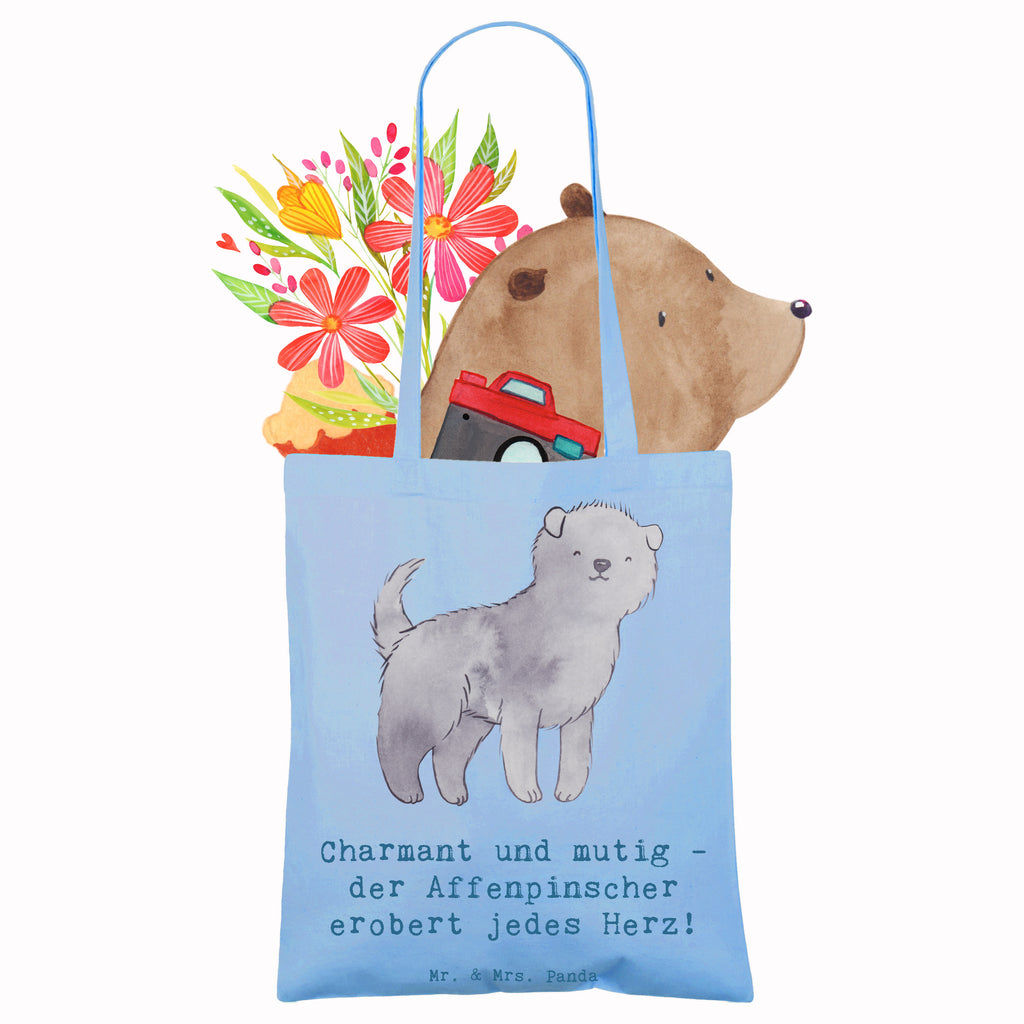 Tragetasche Affenpinscher Charmeur Beuteltasche, Beutel, Einkaufstasche, Jutebeutel, Stoffbeutel, Tasche, Shopper, Umhängetasche, Strandtasche, Schultertasche, Stofftasche, Tragetasche, Badetasche, Jutetasche, Einkaufstüte, Laptoptasche, Hund, Hunderasse, Rassehund, Hundebesitzer, Geschenk, Tierfreund, Schenken, Welpe