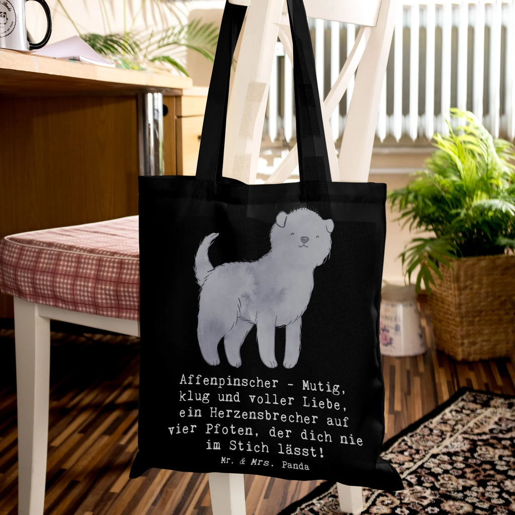 Tragetasche Affenpinscher Liebe Beuteltasche, Beutel, Einkaufstasche, Jutebeutel, Stoffbeutel, Tasche, Shopper, Umhängetasche, Strandtasche, Schultertasche, Stofftasche, Tragetasche, Badetasche, Jutetasche, Einkaufstüte, Laptoptasche, Hund, Hunderasse, Rassehund, Hundebesitzer, Geschenk, Tierfreund, Schenken, Welpe