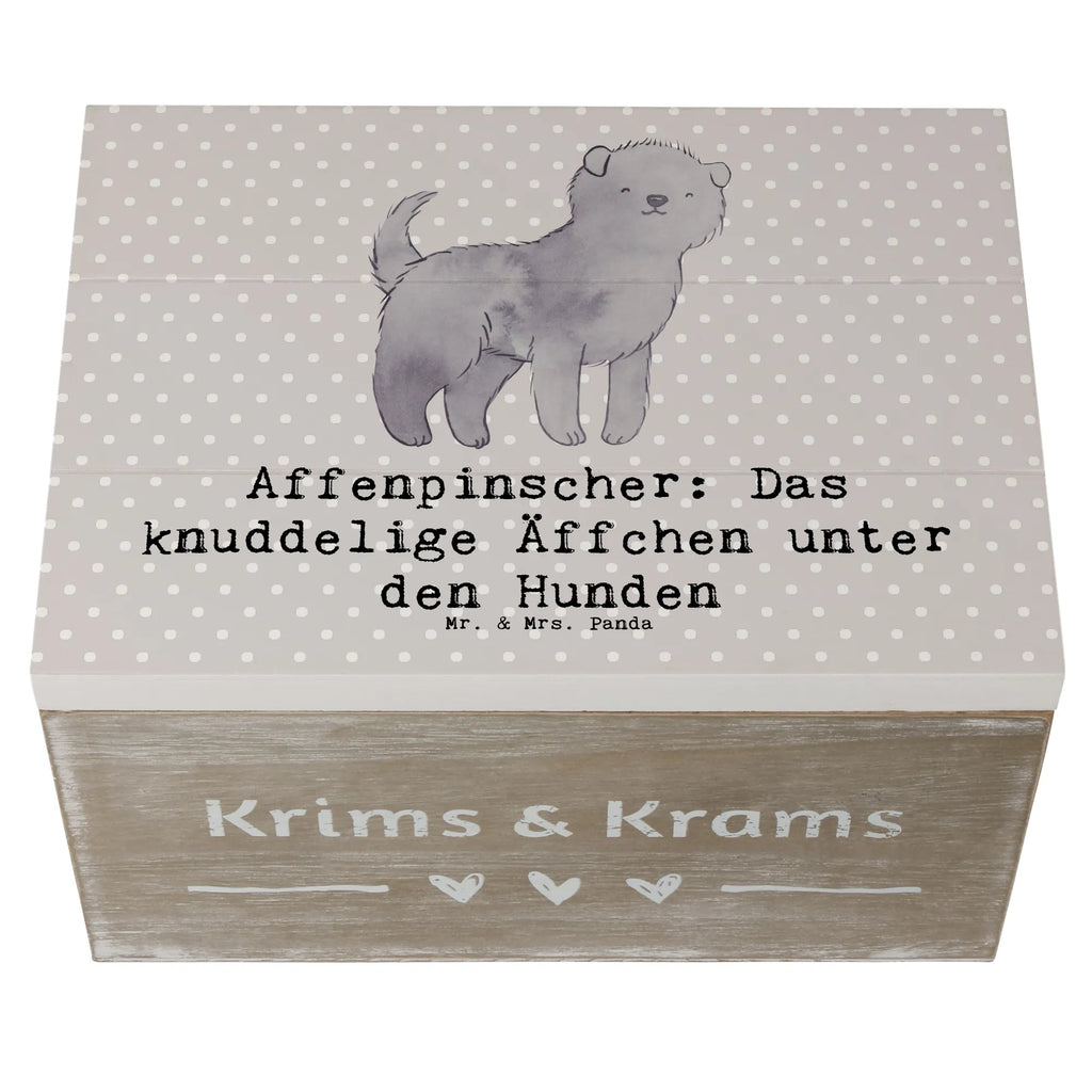 Holzkiste Affenpinscher Äffchen Holzkiste, Kiste, Schatzkiste, Truhe, Schatulle, XXL, Erinnerungsbox, Erinnerungskiste, Dekokiste, Aufbewahrungsbox, Geschenkbox, Geschenkdose, Hund, Hunderasse, Rassehund, Hundebesitzer, Geschenk, Tierfreund, Schenken, Welpe