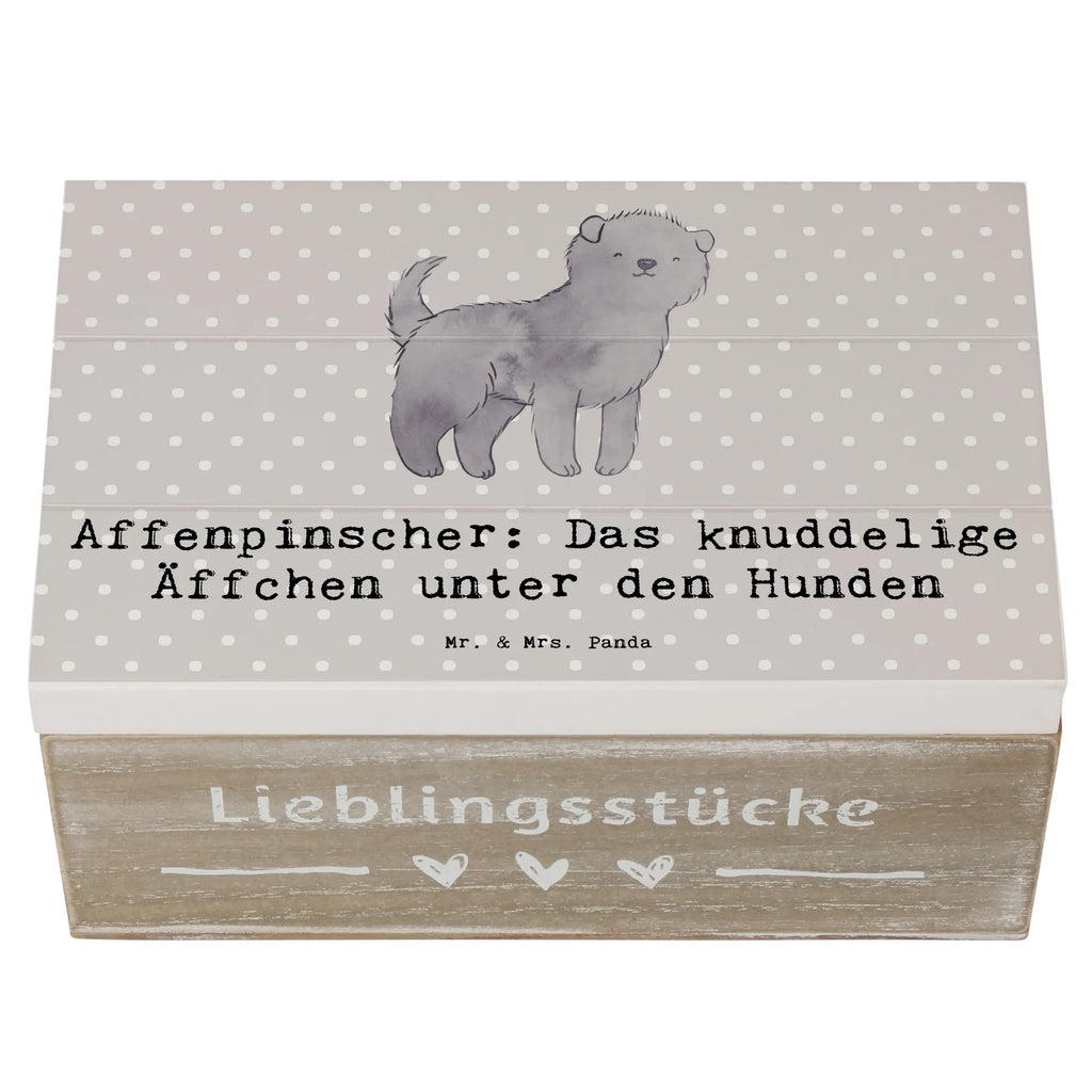 Holzkiste Affenpinscher Äffchen Holzkiste, Kiste, Schatzkiste, Truhe, Schatulle, XXL, Erinnerungsbox, Erinnerungskiste, Dekokiste, Aufbewahrungsbox, Geschenkbox, Geschenkdose, Hund, Hunderasse, Rassehund, Hundebesitzer, Geschenk, Tierfreund, Schenken, Welpe