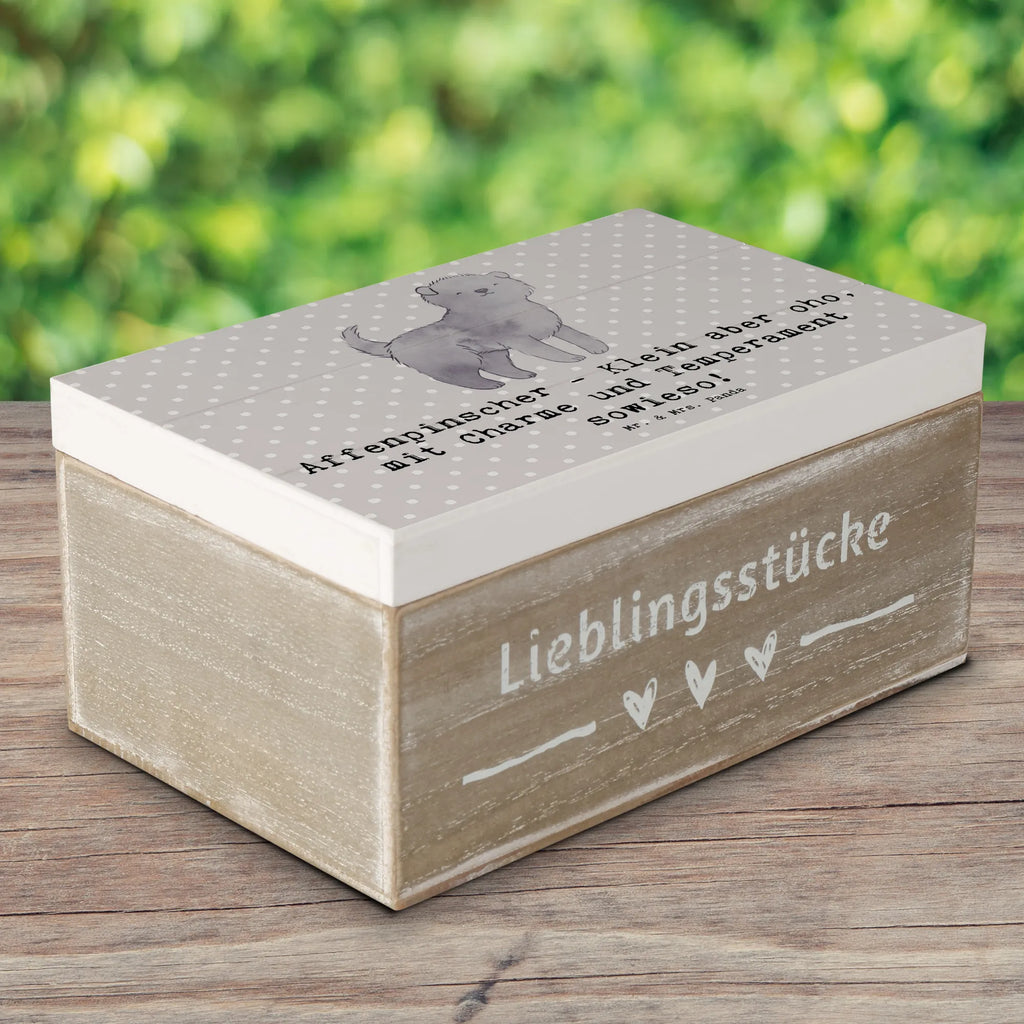 Holzkiste Affenpinscher Charme Holzkiste, Kiste, Schatzkiste, Truhe, Schatulle, XXL, Erinnerungsbox, Erinnerungskiste, Dekokiste, Aufbewahrungsbox, Geschenkbox, Geschenkdose, Hund, Hunderasse, Rassehund, Hundebesitzer, Geschenk, Tierfreund, Schenken, Welpe