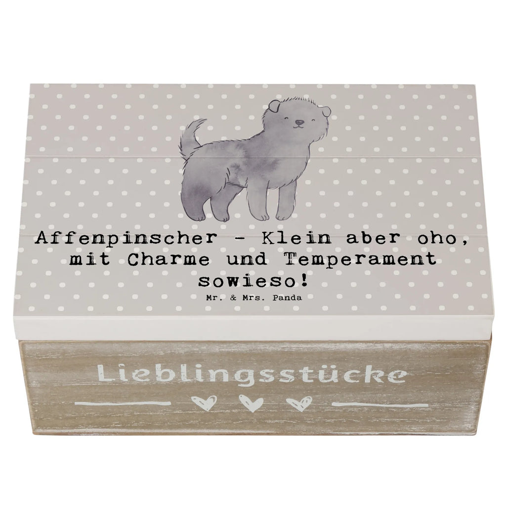 Holzkiste Affenpinscher Charme Holzkiste, Kiste, Schatzkiste, Truhe, Schatulle, XXL, Erinnerungsbox, Erinnerungskiste, Dekokiste, Aufbewahrungsbox, Geschenkbox, Geschenkdose, Hund, Hunderasse, Rassehund, Hundebesitzer, Geschenk, Tierfreund, Schenken, Welpe