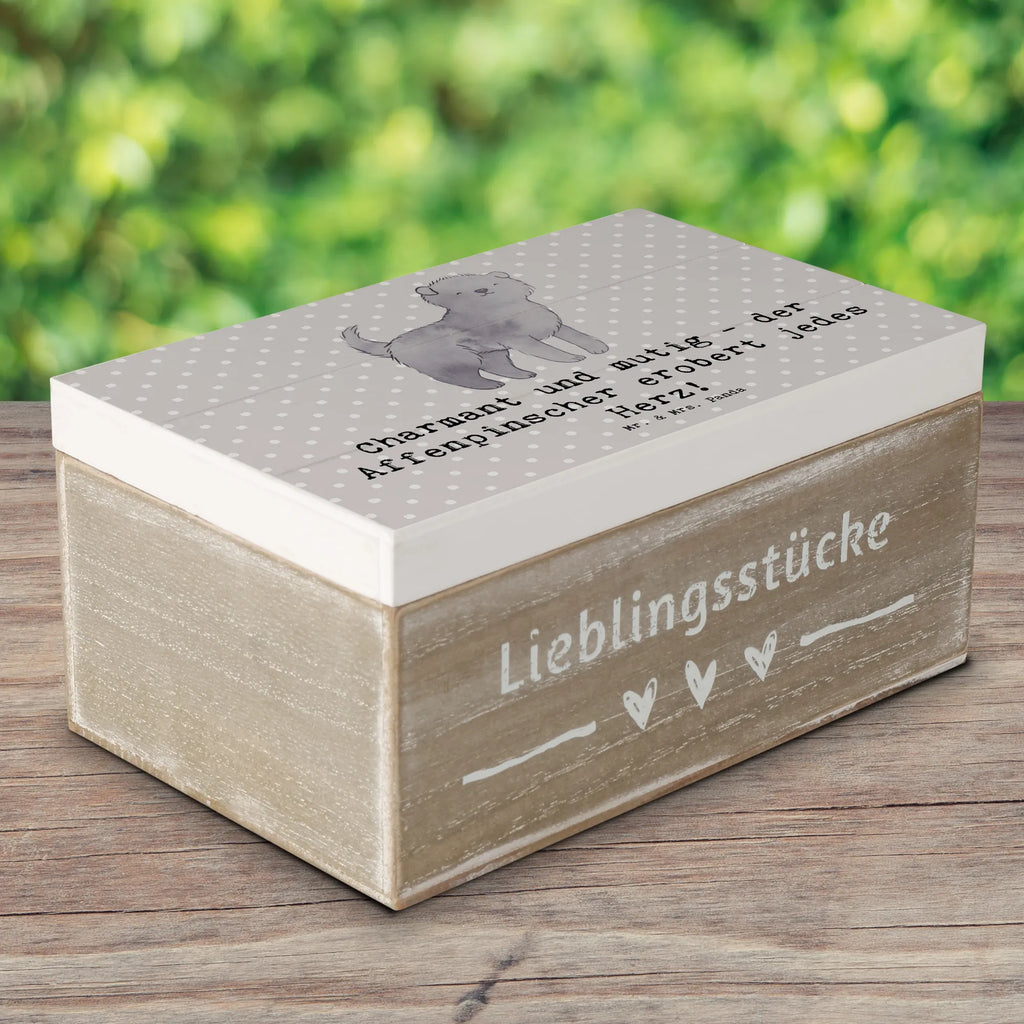 Holzkiste Affenpinscher Charmeur Holzkiste, Kiste, Schatzkiste, Truhe, Schatulle, XXL, Erinnerungsbox, Erinnerungskiste, Dekokiste, Aufbewahrungsbox, Geschenkbox, Geschenkdose, Hund, Hunderasse, Rassehund, Hundebesitzer, Geschenk, Tierfreund, Schenken, Welpe