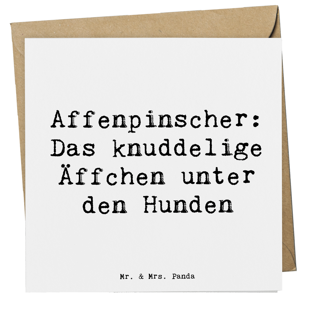 Deluxe Karte Spruch Affenpinscher Äffchen Karte, Grußkarte, Klappkarte, Einladungskarte, Glückwunschkarte, Hochzeitskarte, Geburtstagskarte, Hochwertige Grußkarte, Hochwertige Klappkarte, Hund, Hunderasse, Rassehund, Hundebesitzer, Geschenk, Tierfreund, Schenken, Welpe