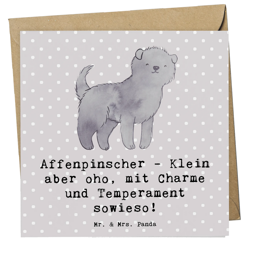 Deluxe Karte Affenpinscher Charme Karte, Grußkarte, Klappkarte, Einladungskarte, Glückwunschkarte, Hochzeitskarte, Geburtstagskarte, Hochwertige Grußkarte, Hochwertige Klappkarte, Hund, Hunderasse, Rassehund, Hundebesitzer, Geschenk, Tierfreund, Schenken, Welpe