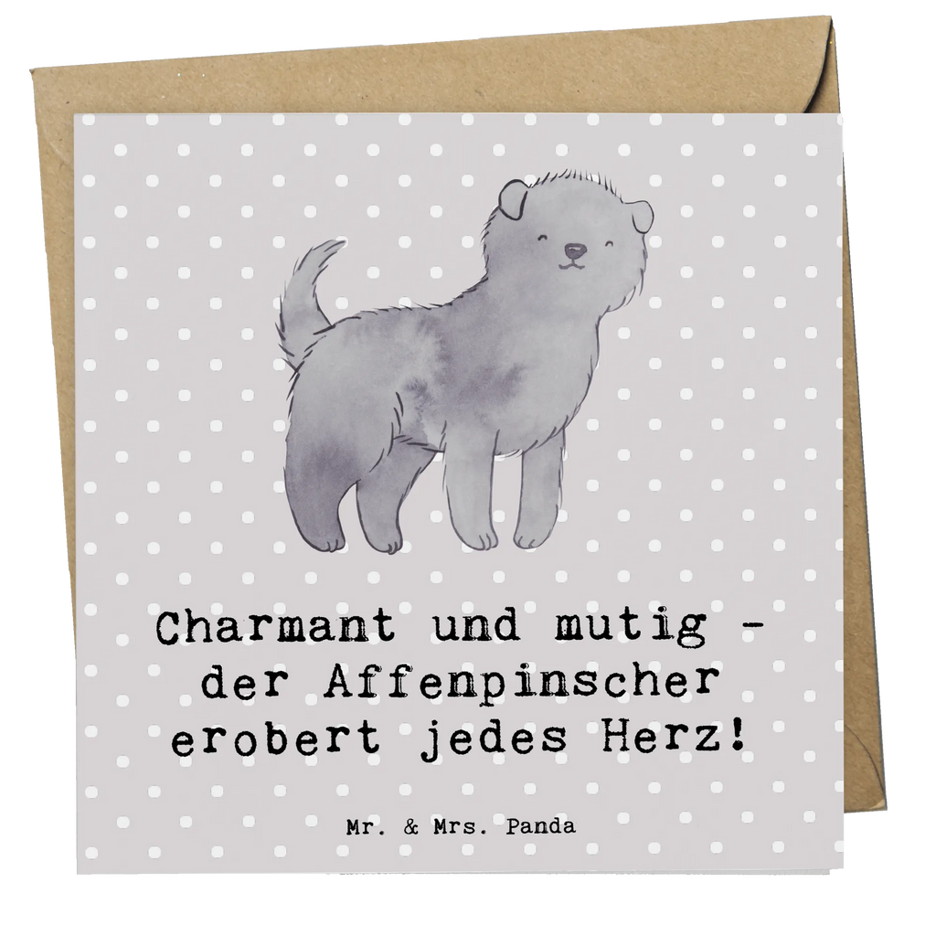 Deluxe Karte Affenpinscher Charmeur Karte, Grußkarte, Klappkarte, Einladungskarte, Glückwunschkarte, Hochzeitskarte, Geburtstagskarte, Hochwertige Grußkarte, Hochwertige Klappkarte, Hund, Hunderasse, Rassehund, Hundebesitzer, Geschenk, Tierfreund, Schenken, Welpe