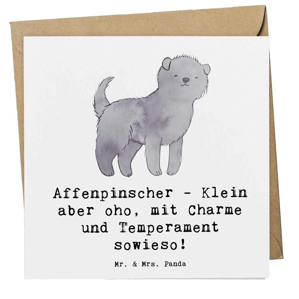 Deluxe Karte Affenpinscher Charme Karte, Grußkarte, Klappkarte, Einladungskarte, Glückwunschkarte, Hochzeitskarte, Geburtstagskarte, Hochwertige Grußkarte, Hochwertige Klappkarte, Hund, Hunderasse, Rassehund, Hundebesitzer, Geschenk, Tierfreund, Schenken, Welpe