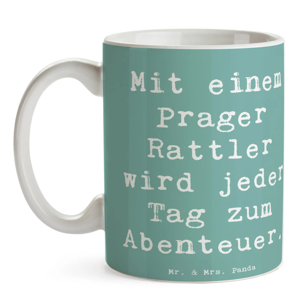 Tasse Spruch Prager Rattler Abenteuer Tasse, Kaffeetasse, Teetasse, Becher, Kaffeebecher, Teebecher, Keramiktasse, Porzellantasse, Büro Tasse, Geschenk Tasse, Tasse Sprüche, Tasse Motive, Kaffeetassen, Tasse bedrucken, Designer Tasse, Cappuccino Tassen, Schöne Teetassen, Hund, Hunderasse, Rassehund, Hundebesitzer, Geschenk, Tierfreund, Schenken, Welpe