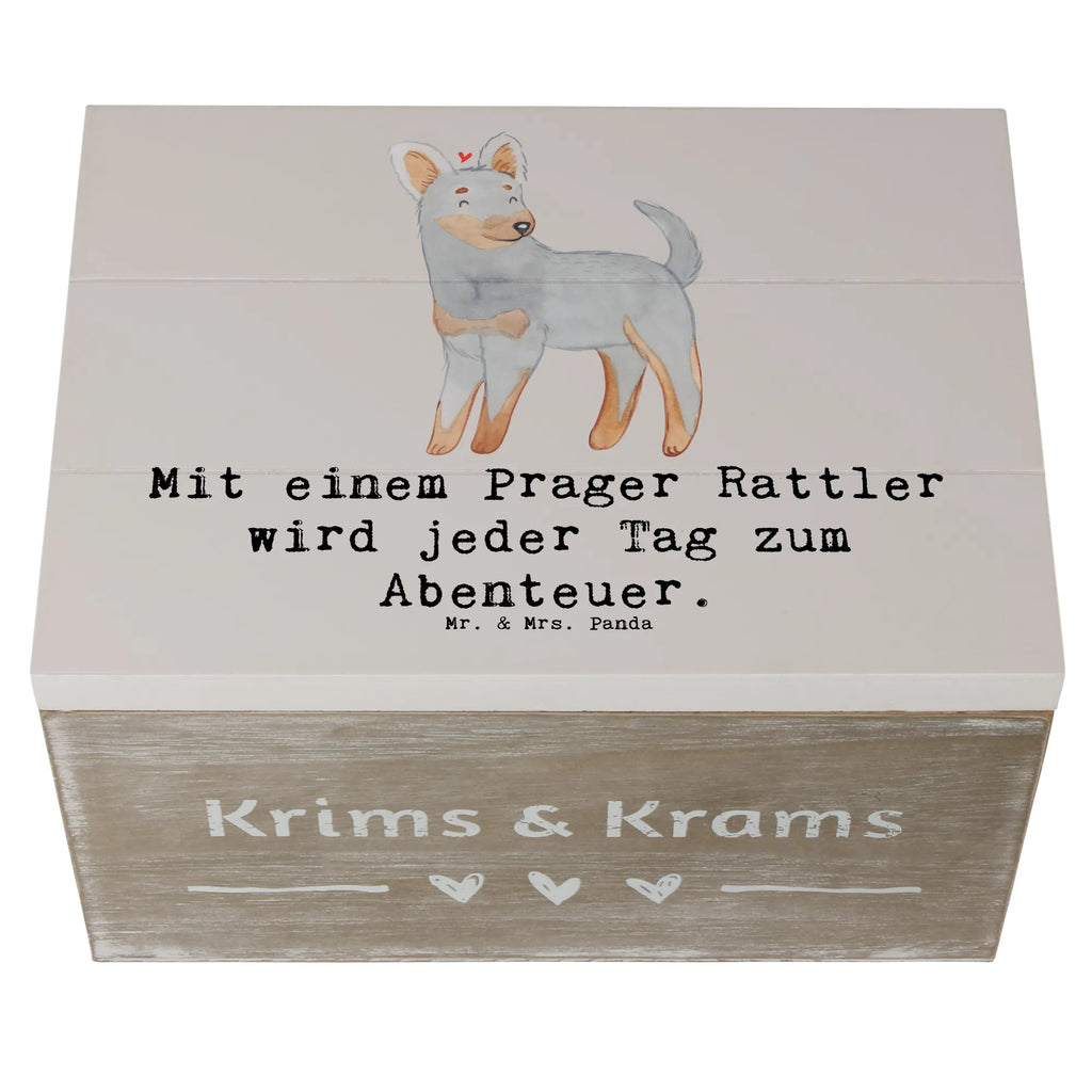 Holzkiste Prager Rattler Abenteuer Holzkiste, Kiste, Schatzkiste, Truhe, Schatulle, XXL, Erinnerungsbox, Erinnerungskiste, Dekokiste, Aufbewahrungsbox, Geschenkbox, Geschenkdose, Hund, Hunderasse, Rassehund, Hundebesitzer, Geschenk, Tierfreund, Schenken, Welpe