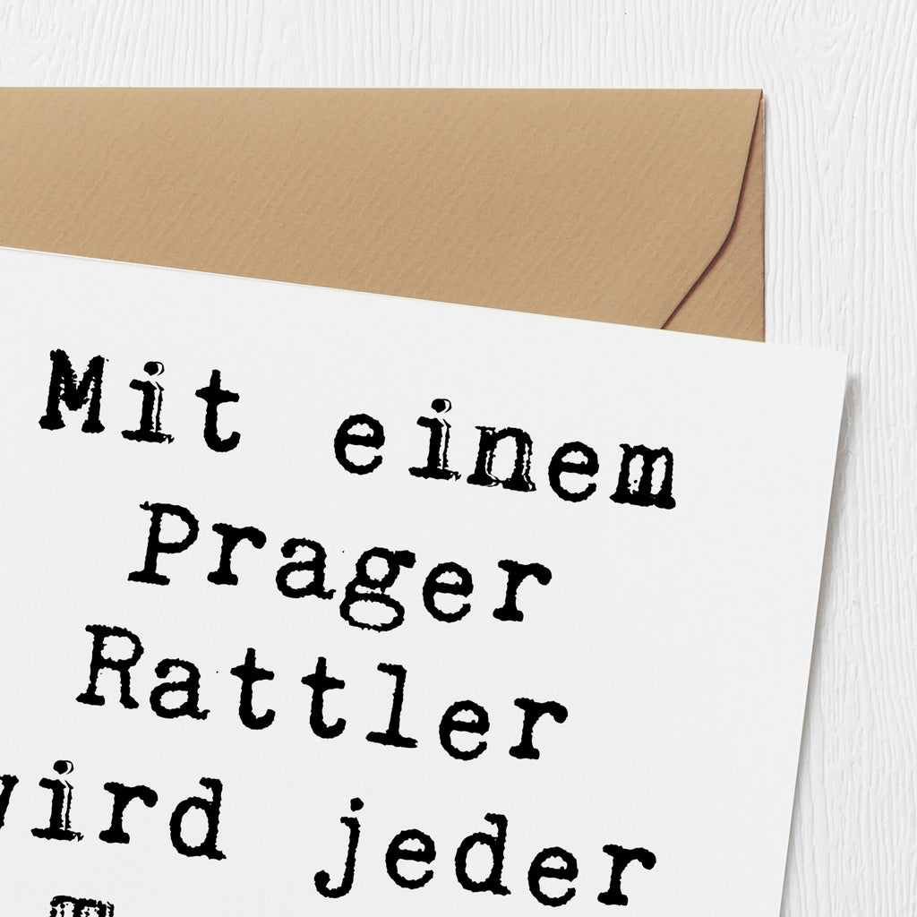 Deluxe Karte Spruch Prager Rattler Abenteuer Karte, Grußkarte, Klappkarte, Einladungskarte, Glückwunschkarte, Hochzeitskarte, Geburtstagskarte, Hochwertige Grußkarte, Hochwertige Klappkarte, Hund, Hunderasse, Rassehund, Hundebesitzer, Geschenk, Tierfreund, Schenken, Welpe