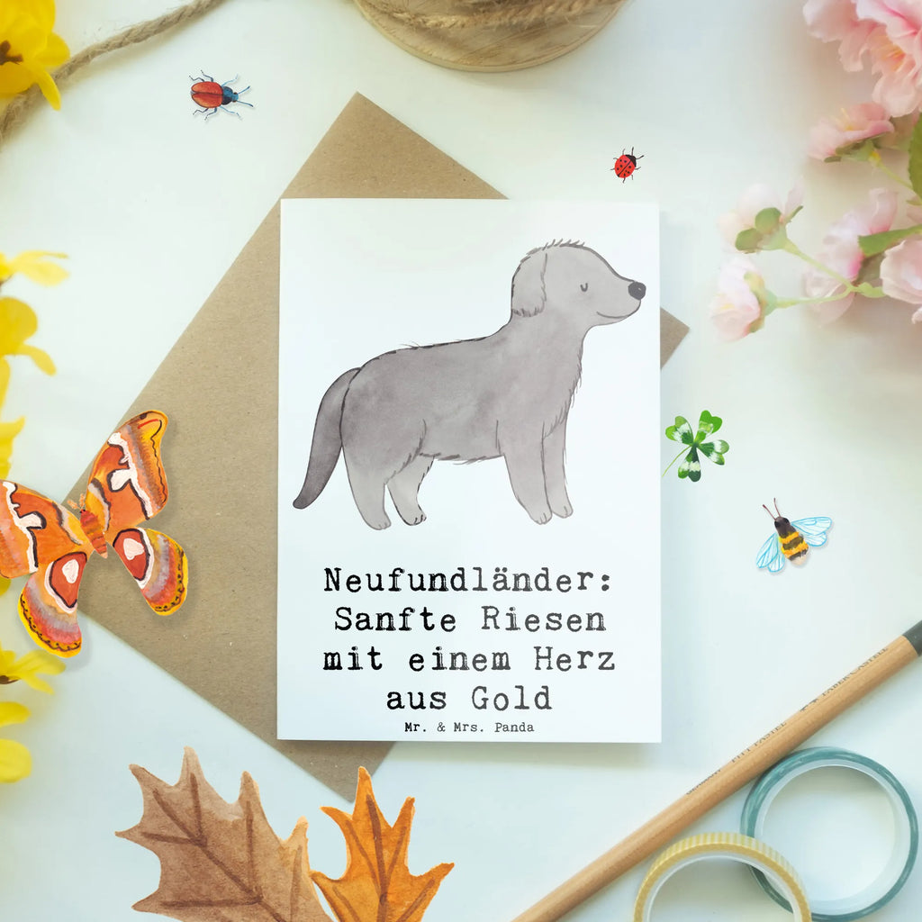 Grußkarte Neufundländer Liebe Grußkarte, Klappkarte, Einladungskarte, Glückwunschkarte, Hochzeitskarte, Geburtstagskarte, Karte, Ansichtskarten, Hund, Hunderasse, Rassehund, Hundebesitzer, Geschenk, Tierfreund, Schenken, Welpe