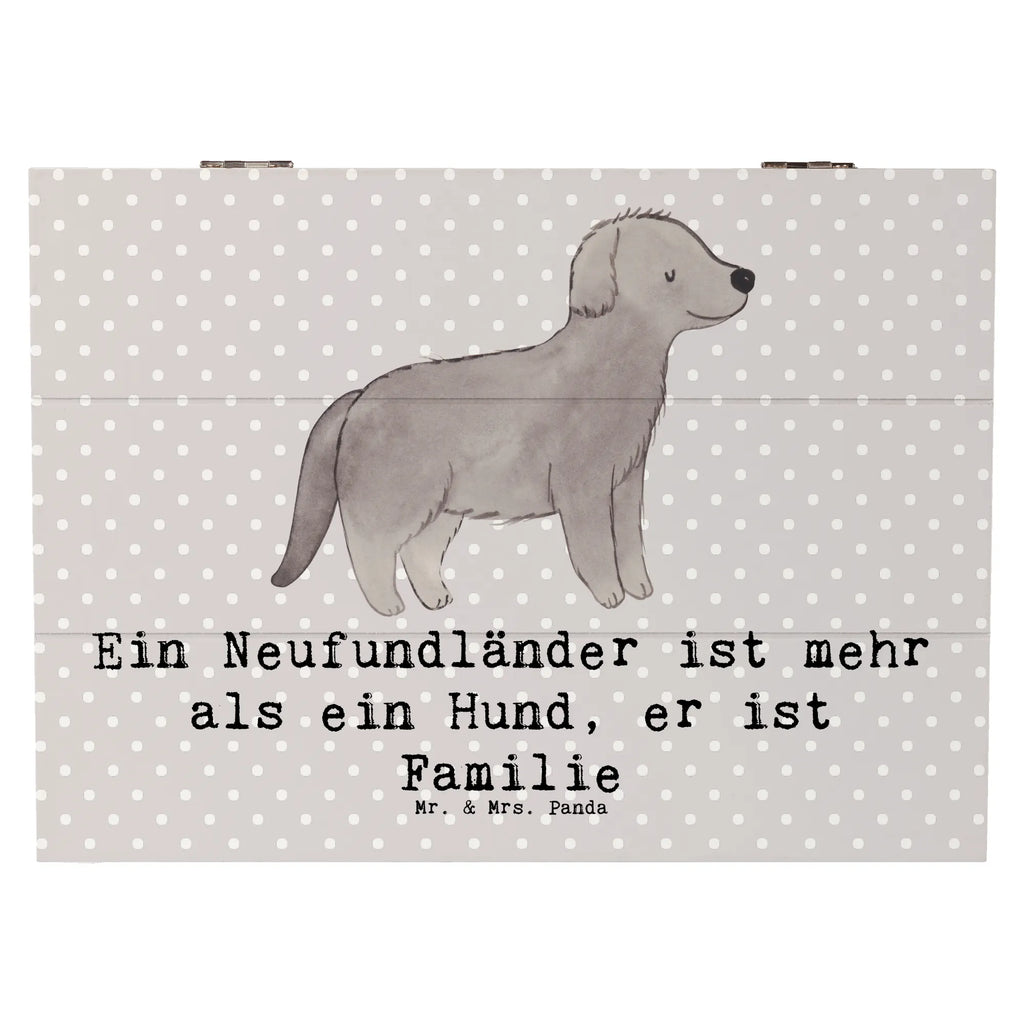 Holzkiste Neufundländer Familie Holzkiste, Kiste, Schatzkiste, Truhe, Schatulle, XXL, Erinnerungsbox, Erinnerungskiste, Dekokiste, Aufbewahrungsbox, Geschenkbox, Geschenkdose, Hund, Hunderasse, Rassehund, Hundebesitzer, Geschenk, Tierfreund, Schenken, Welpe