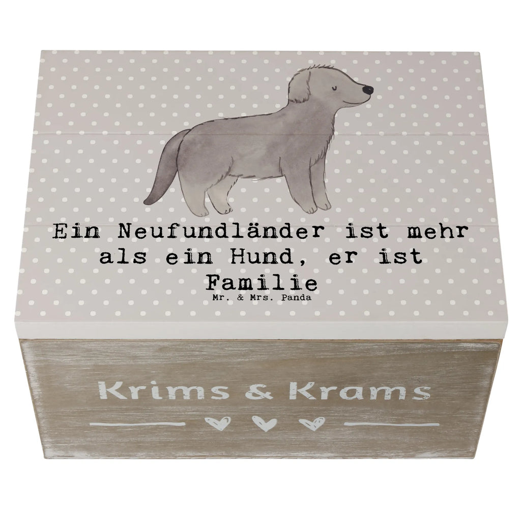 Holzkiste Neufundländer Familie Holzkiste, Kiste, Schatzkiste, Truhe, Schatulle, XXL, Erinnerungsbox, Erinnerungskiste, Dekokiste, Aufbewahrungsbox, Geschenkbox, Geschenkdose, Hund, Hunderasse, Rassehund, Hundebesitzer, Geschenk, Tierfreund, Schenken, Welpe