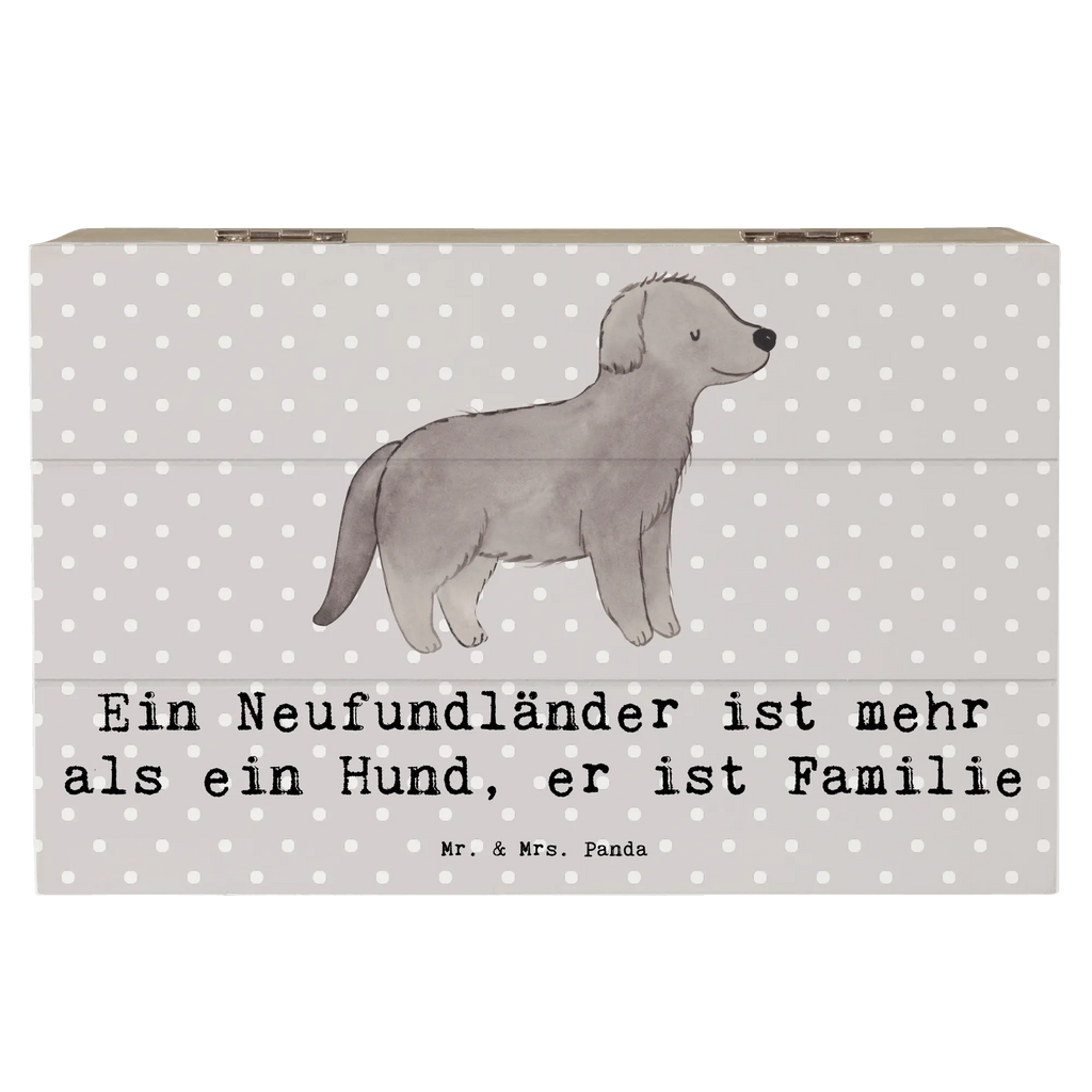 Holzkiste Neufundländer Familie Holzkiste, Kiste, Schatzkiste, Truhe, Schatulle, XXL, Erinnerungsbox, Erinnerungskiste, Dekokiste, Aufbewahrungsbox, Geschenkbox, Geschenkdose, Hund, Hunderasse, Rassehund, Hundebesitzer, Geschenk, Tierfreund, Schenken, Welpe