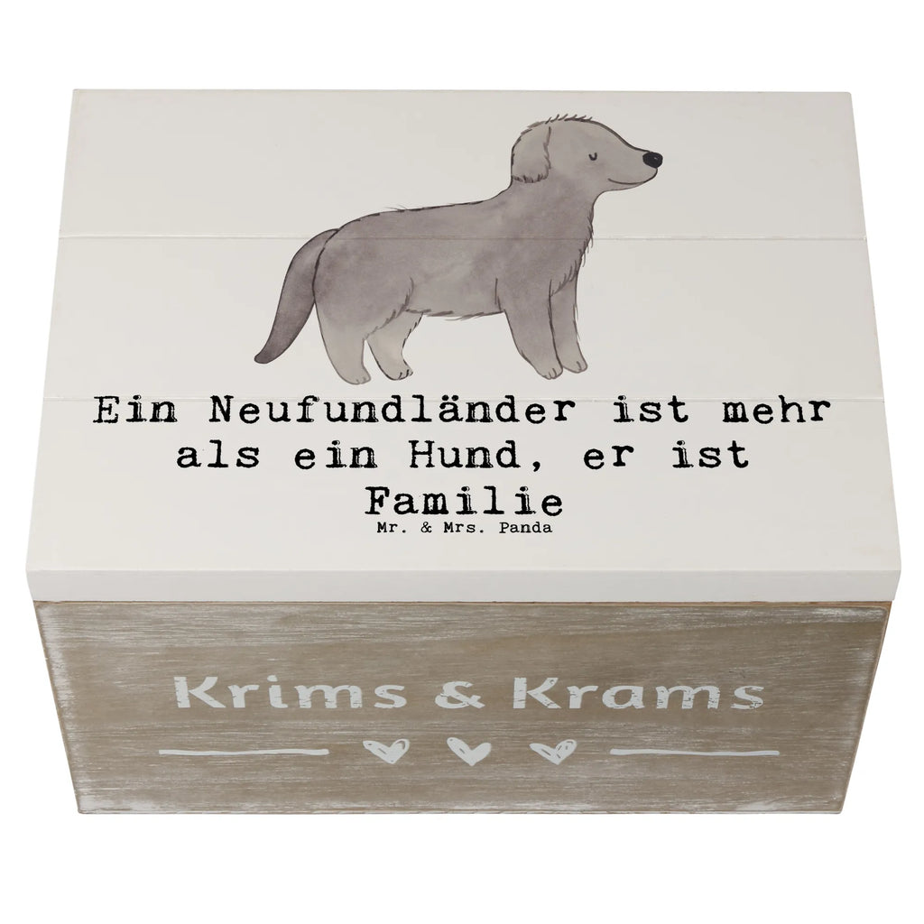 Holzkiste Neufundländer Familie Holzkiste, Kiste, Schatzkiste, Truhe, Schatulle, XXL, Erinnerungsbox, Erinnerungskiste, Dekokiste, Aufbewahrungsbox, Geschenkbox, Geschenkdose, Hund, Hunderasse, Rassehund, Hundebesitzer, Geschenk, Tierfreund, Schenken, Welpe