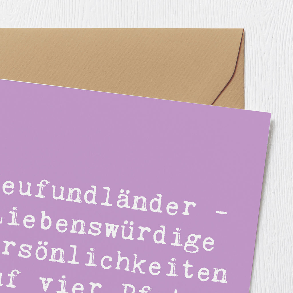 Deluxe Karte Spruch Neufundländer Persönlichkeiten Karte, Grußkarte, Klappkarte, Einladungskarte, Glückwunschkarte, Hochzeitskarte, Geburtstagskarte, Hochwertige Grußkarte, Hochwertige Klappkarte, Hund, Hunderasse, Rassehund, Hundebesitzer, Geschenk, Tierfreund, Schenken, Welpe