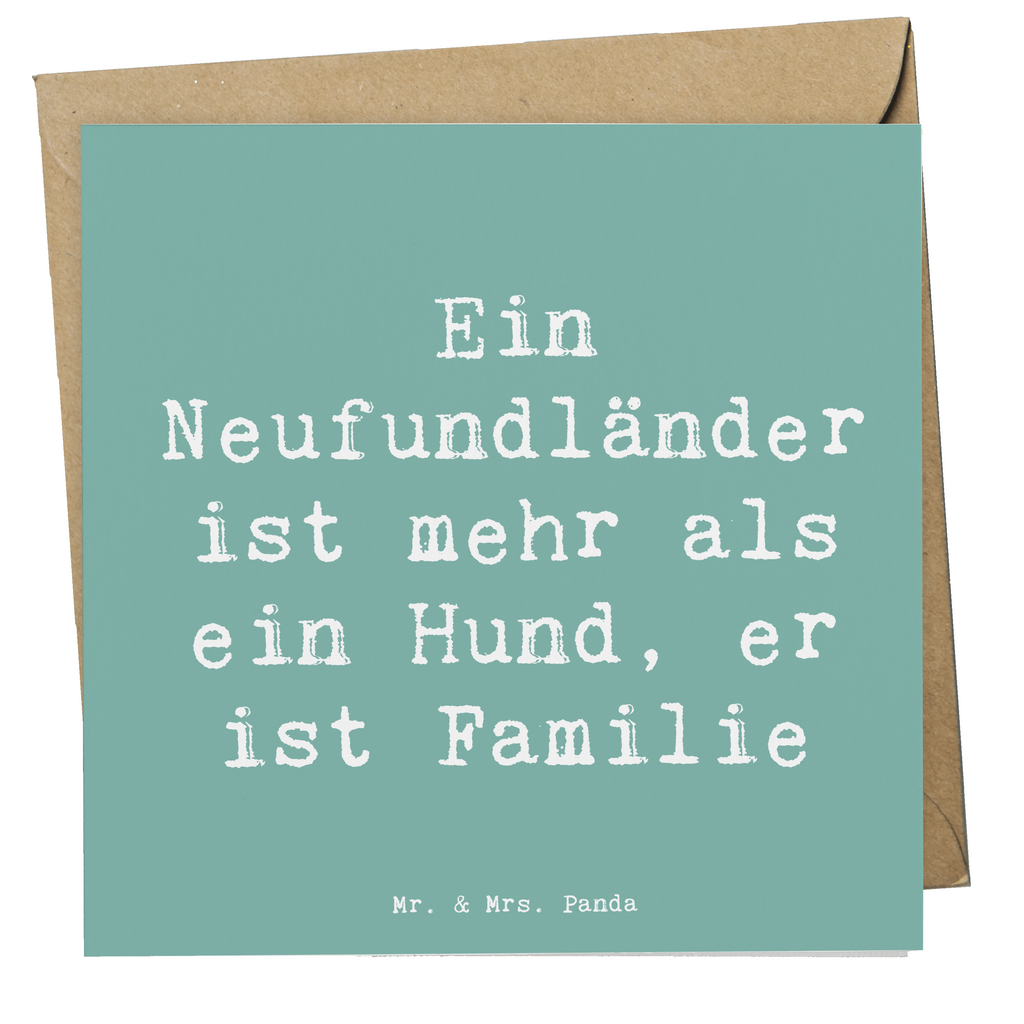 Deluxe Karte Spruch Neufundländer Familie Karte, Grußkarte, Klappkarte, Einladungskarte, Glückwunschkarte, Hochzeitskarte, Geburtstagskarte, Hochwertige Grußkarte, Hochwertige Klappkarte, Hund, Hunderasse, Rassehund, Hundebesitzer, Geschenk, Tierfreund, Schenken, Welpe