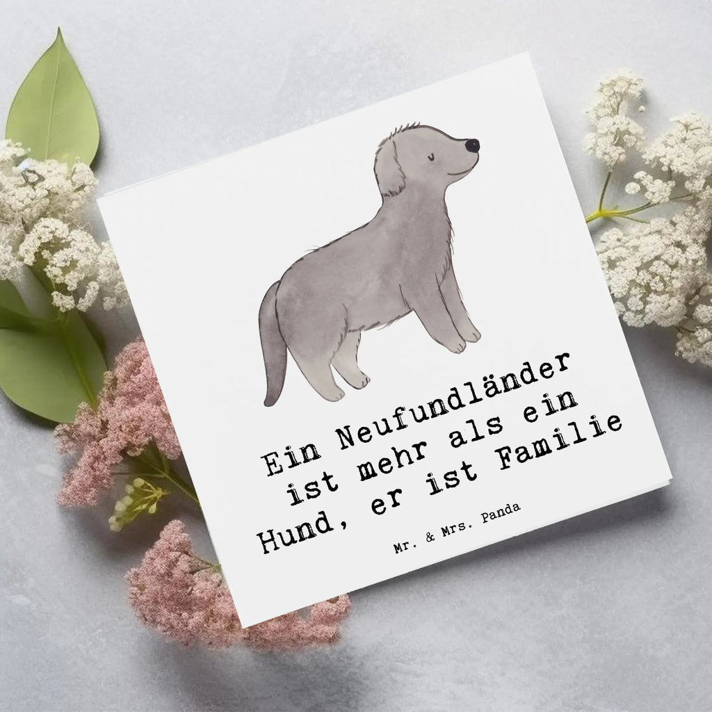 Deluxe Karte Neufundländer Familie Karte, Grußkarte, Klappkarte, Einladungskarte, Glückwunschkarte, Hochzeitskarte, Geburtstagskarte, Hochwertige Grußkarte, Hochwertige Klappkarte, Hund, Hunderasse, Rassehund, Hundebesitzer, Geschenk, Tierfreund, Schenken, Welpe