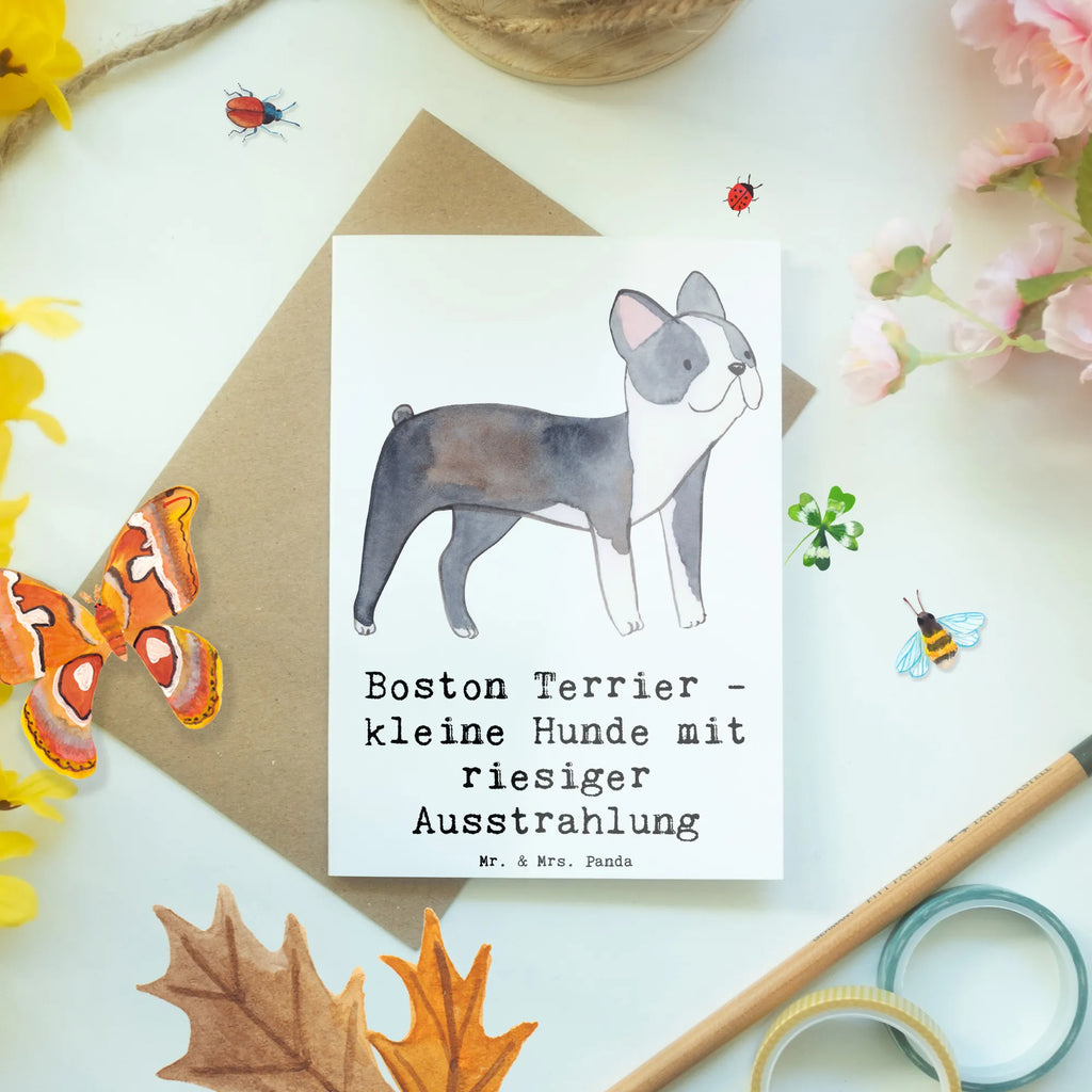 Grußkarte Boston Terrier Grußkarte, Klappkarte, Einladungskarte, Glückwunschkarte, Hochzeitskarte, Geburtstagskarte, Karte, Ansichtskarten, Hund, Hunderasse, Rassehund, Hundebesitzer, Geschenk, Tierfreund, Schenken, Welpe